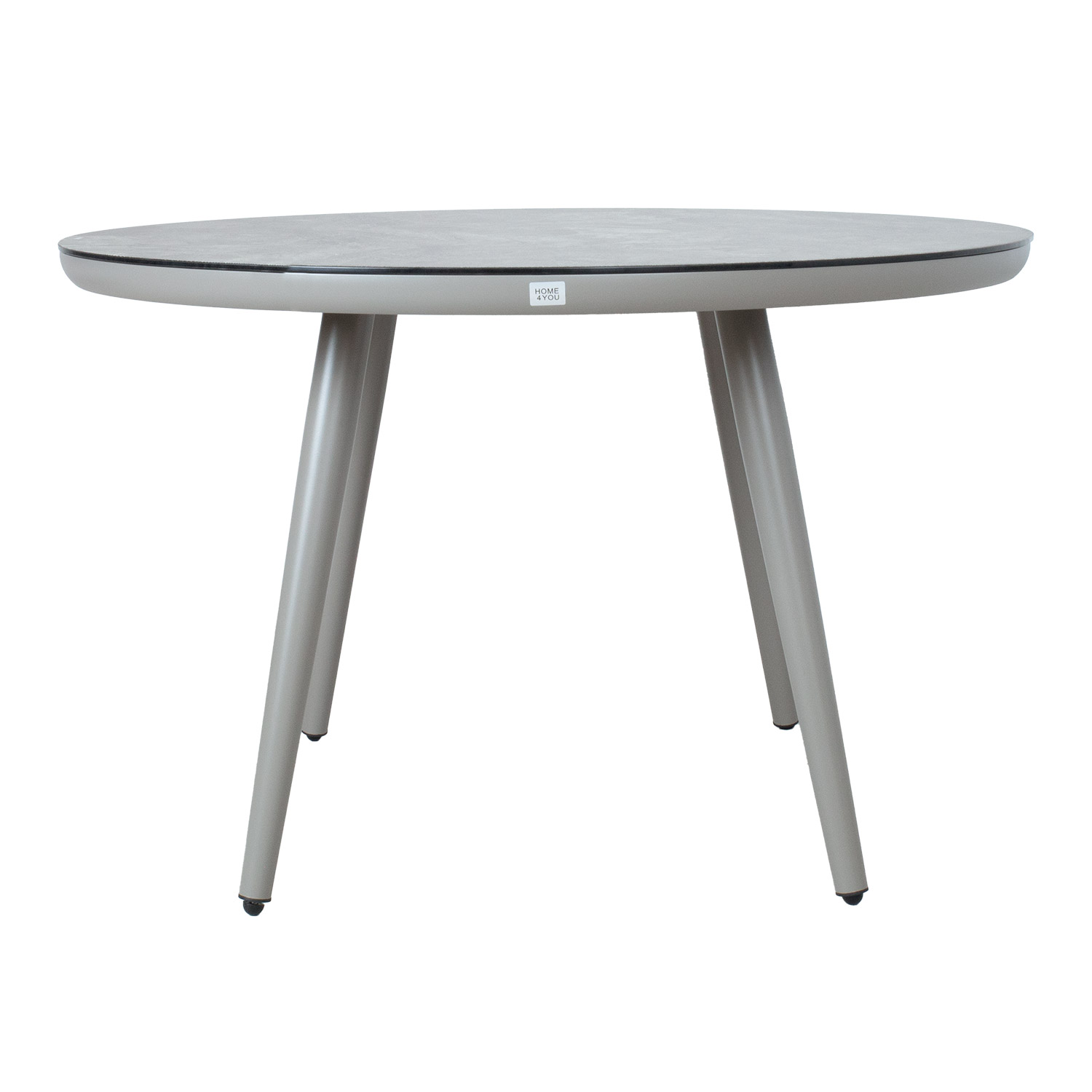 Lauko stalas su 3D spausdinto stiklo stalviršiu, pilkšvai smėlinis, Ø 120 × 75 cm 2