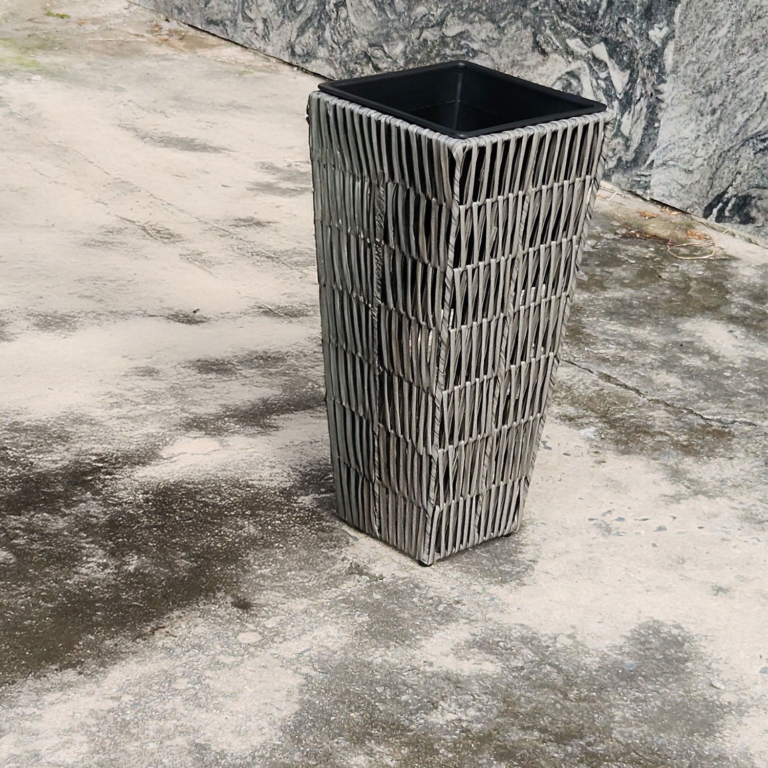 Vazono apdangalas, pilkas, 28 × 28 × 50 cm 3