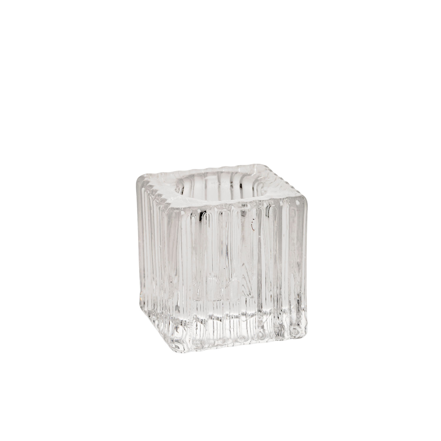 Žvakidė, stiklinė, 4 × 4 × 4 cm