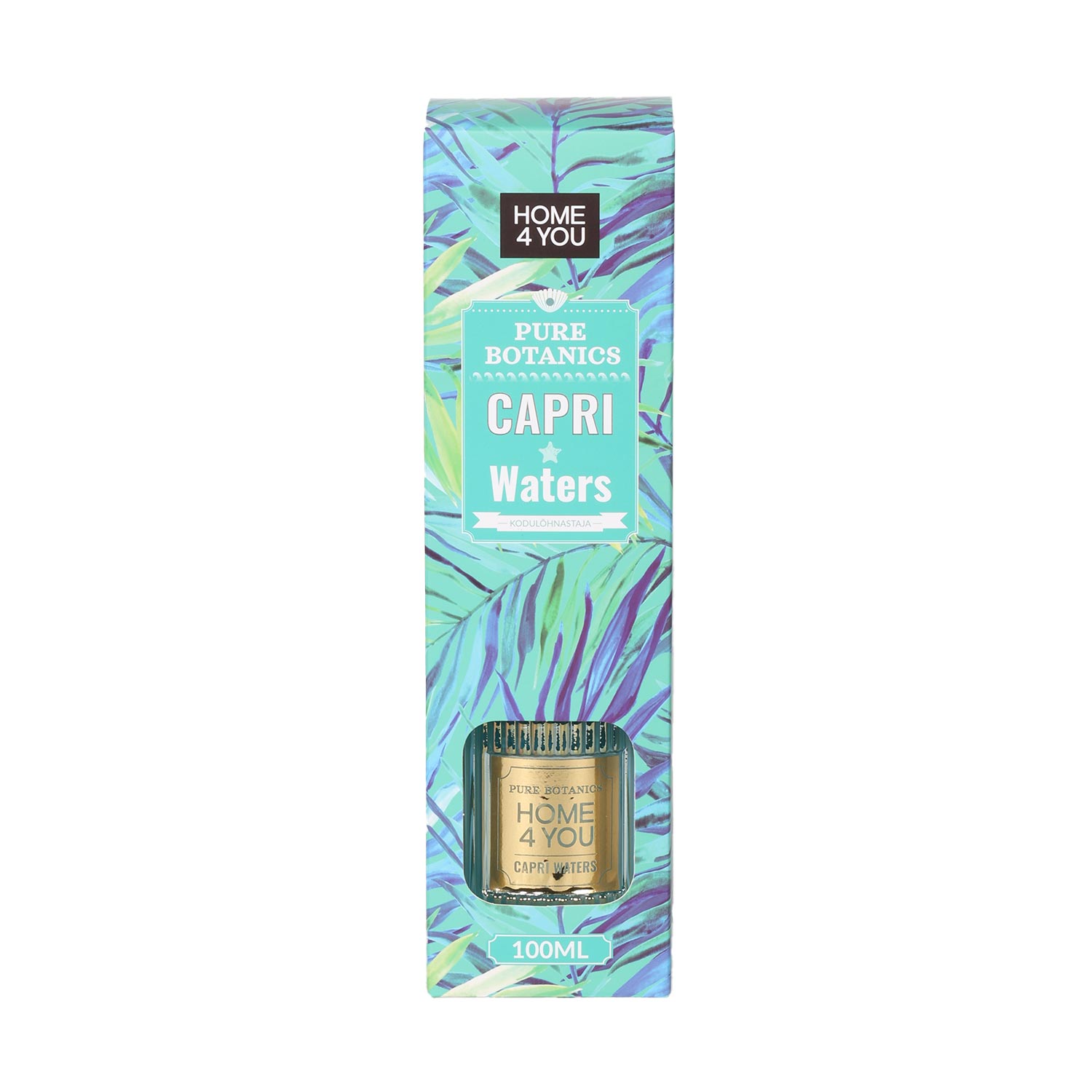 Namų kvapas su lazdelėmis PURE BOTANICS Capri Waters, turkio spalvos, 6,3 × 6,3 × 9,8 cm, 100 ml 2