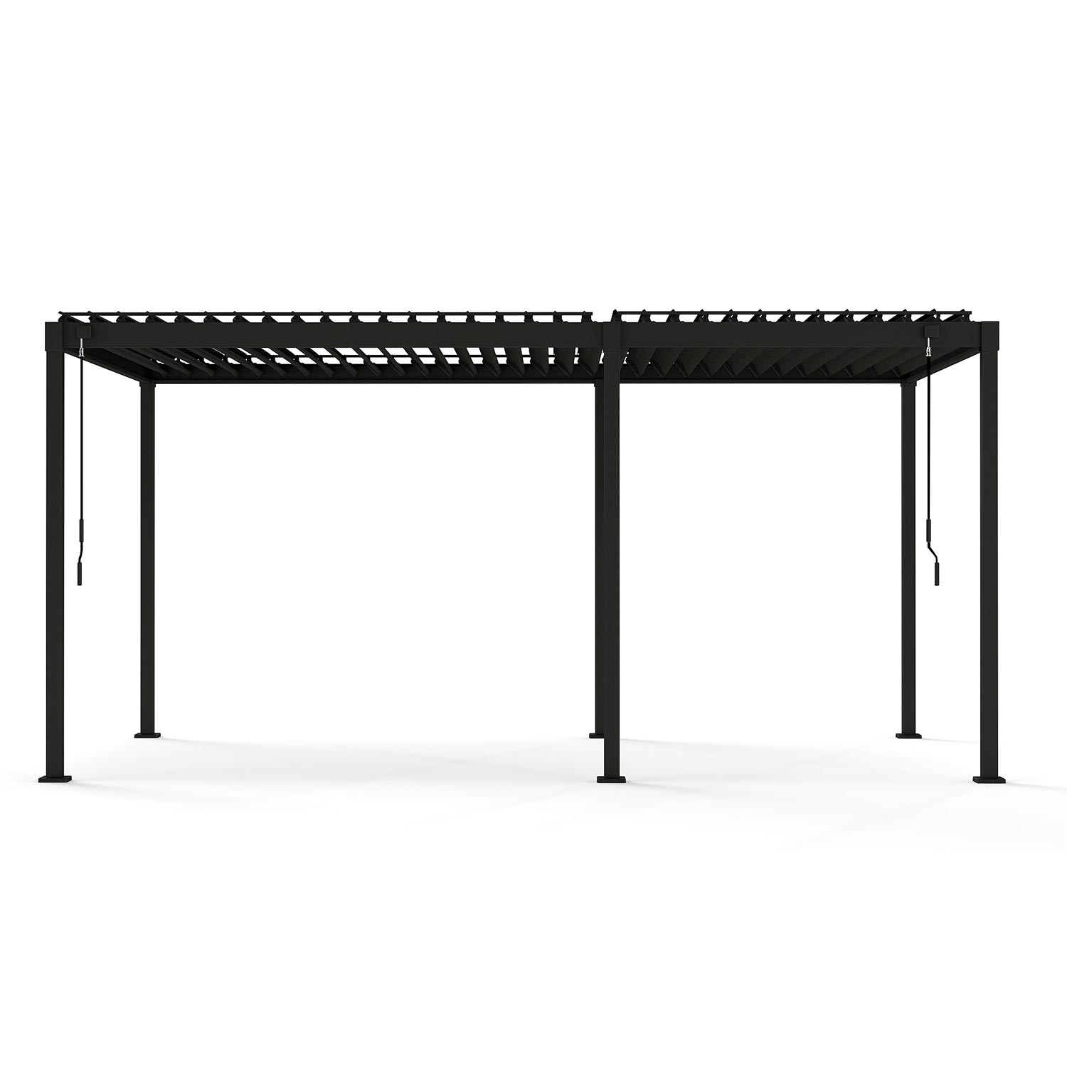 Sodo pavėsinė su reguliuojamu lameliniu stogu, tamsiai pilka, 298,5 x 495,2 x 240 cm 3