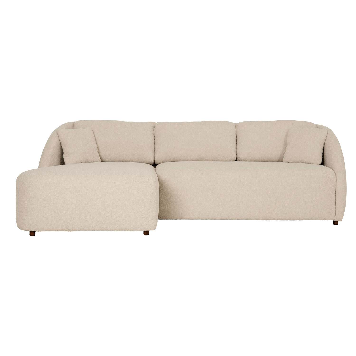 Kampinė sofa-lova VALERY, kreminė, 246 × 169/99 × 80 cm