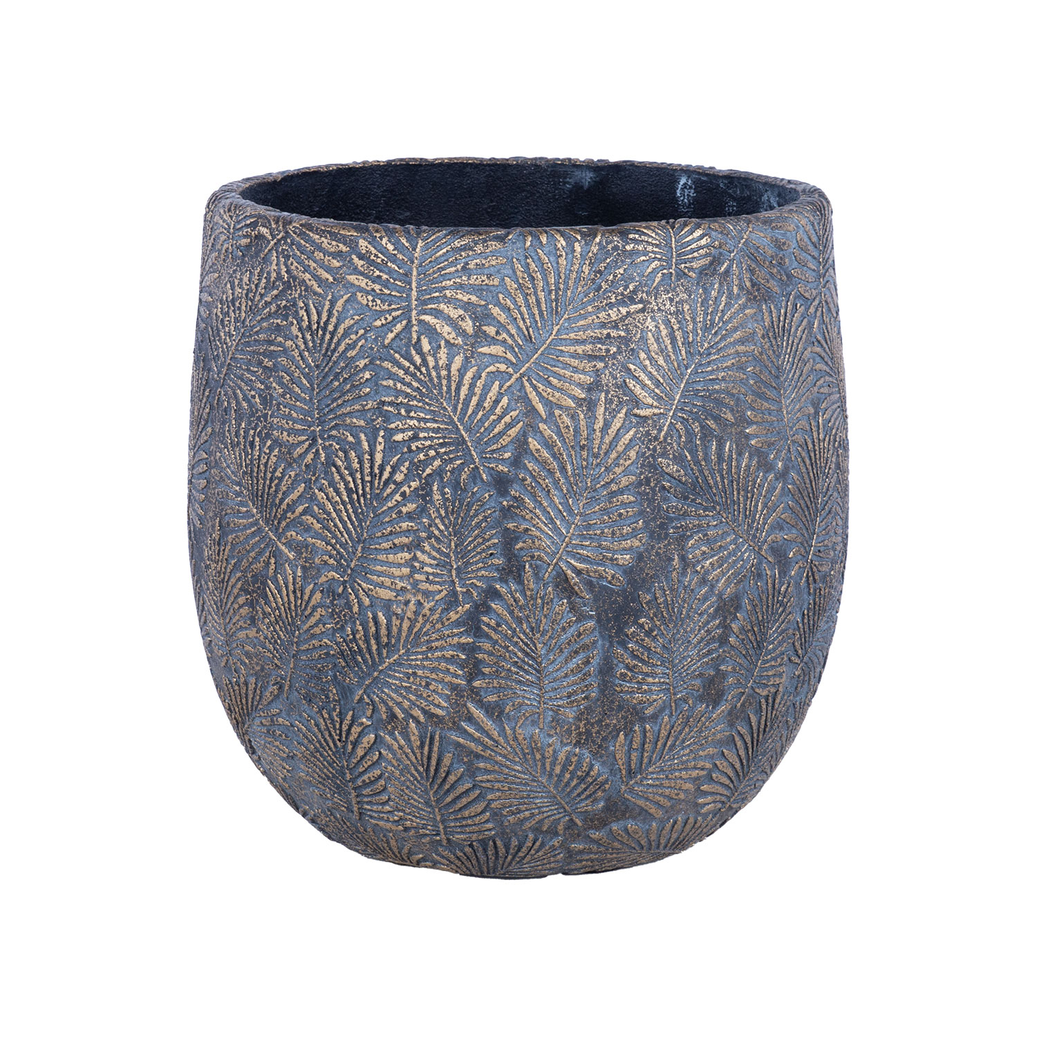 Vazonas, tamsiai pilkas / auksinis, Ø34 × 33 cm
