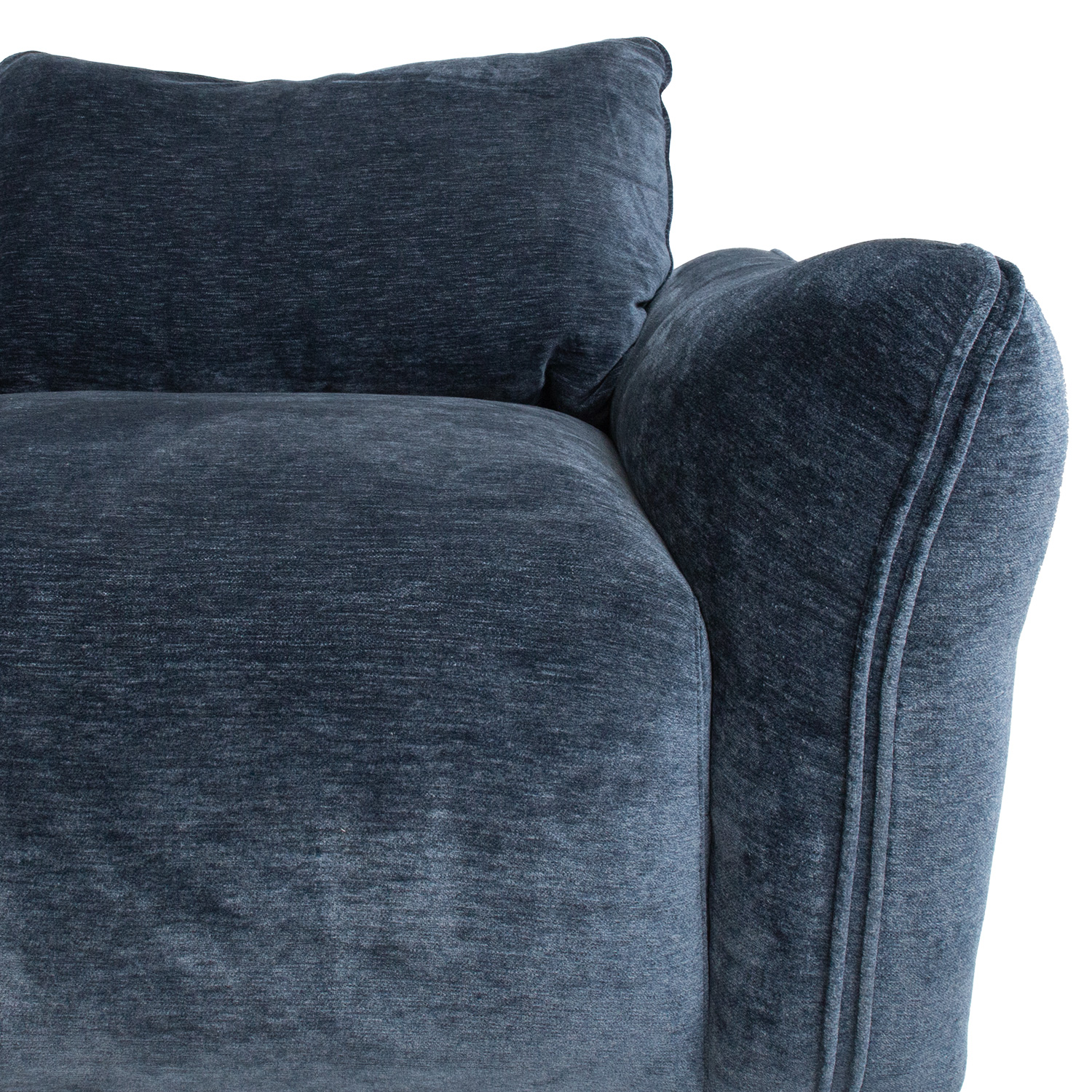 Kampinė sofa su pufu su daiktadėže, tamsiai mėlyna, 276 × 276 × 102 × 84 cm 3