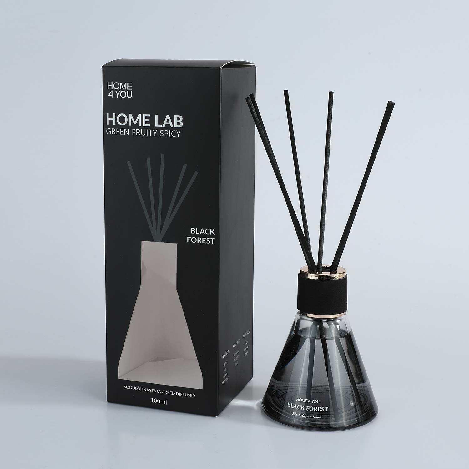 Namų kvapiklis su lazdelėmis HOME LAB Black Forest, 100 ml