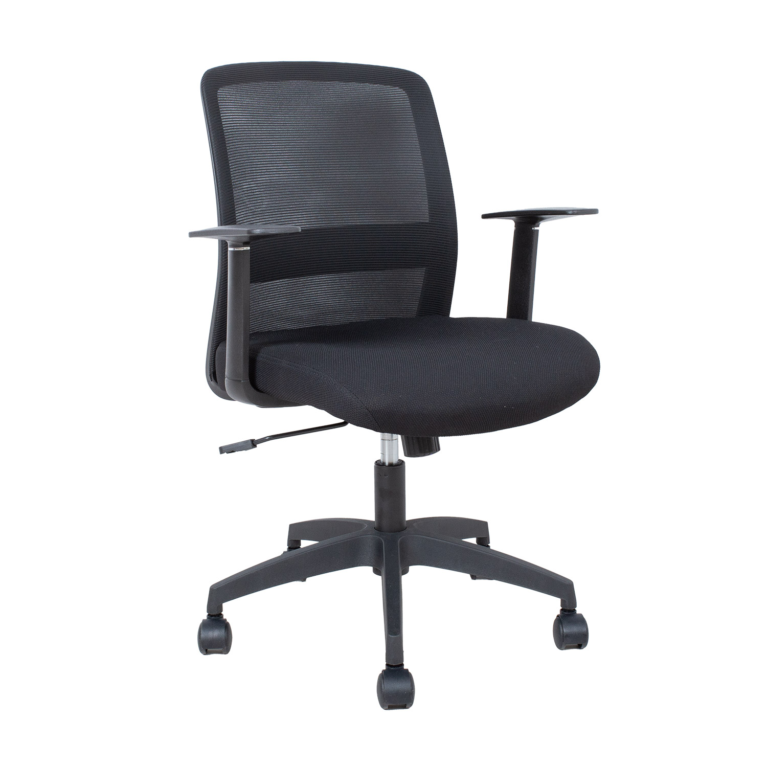 Biuro kėdė su supimo mechanizmu, juoda, 62 × 56 × 87–95 cm