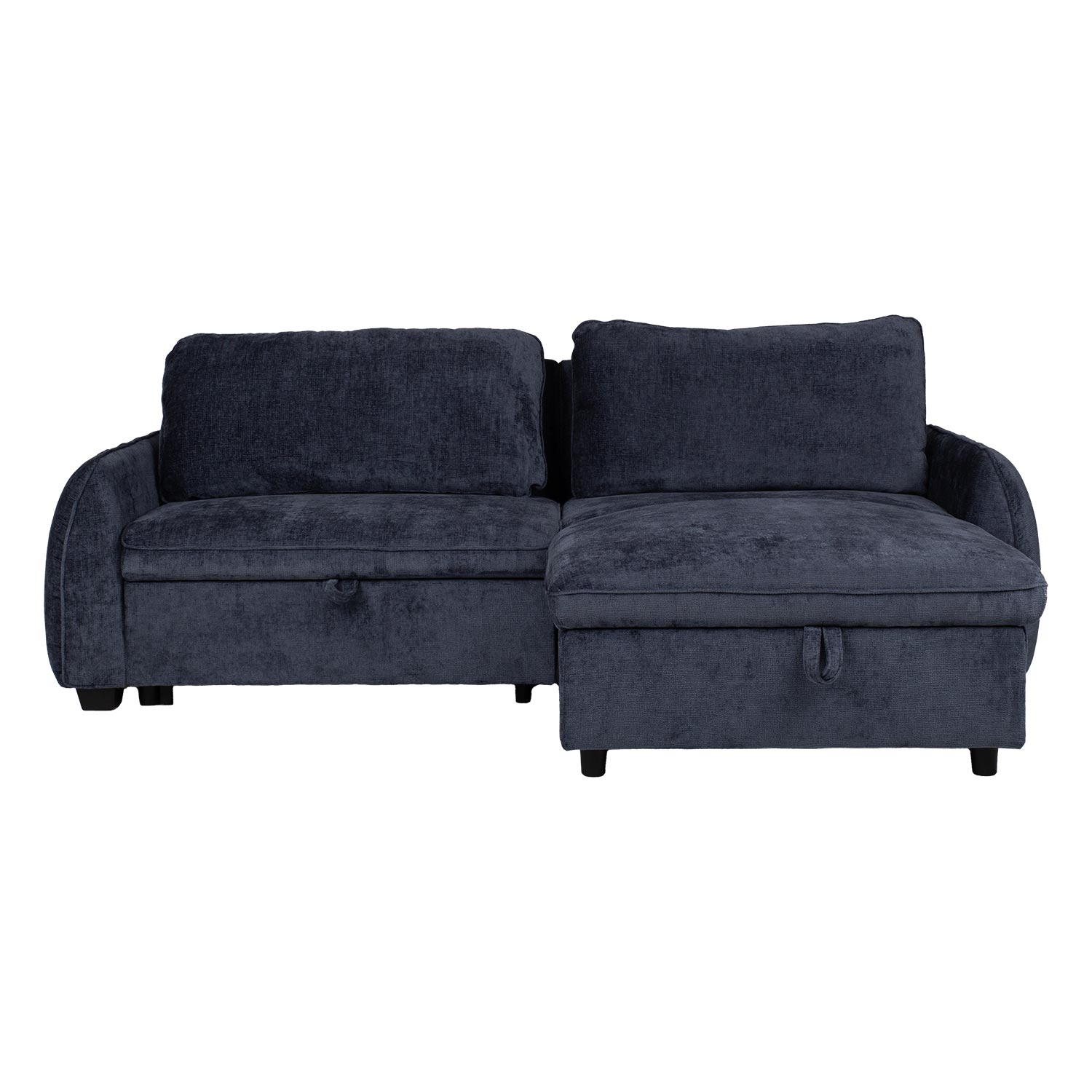 Kampinė sofa-lova, mėlyna, 226 × 95/160 × 88 cm 2