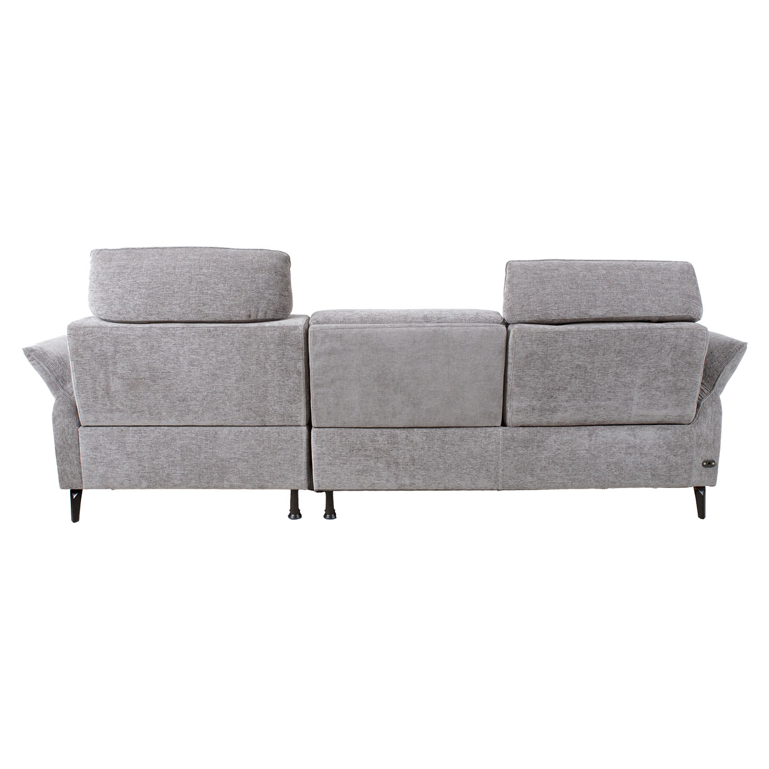 Kampinė sofa su elektriniu kojų atramos reguliavimu, šviesiai pilka, 268 × 94/157 × 80/100 cm 3