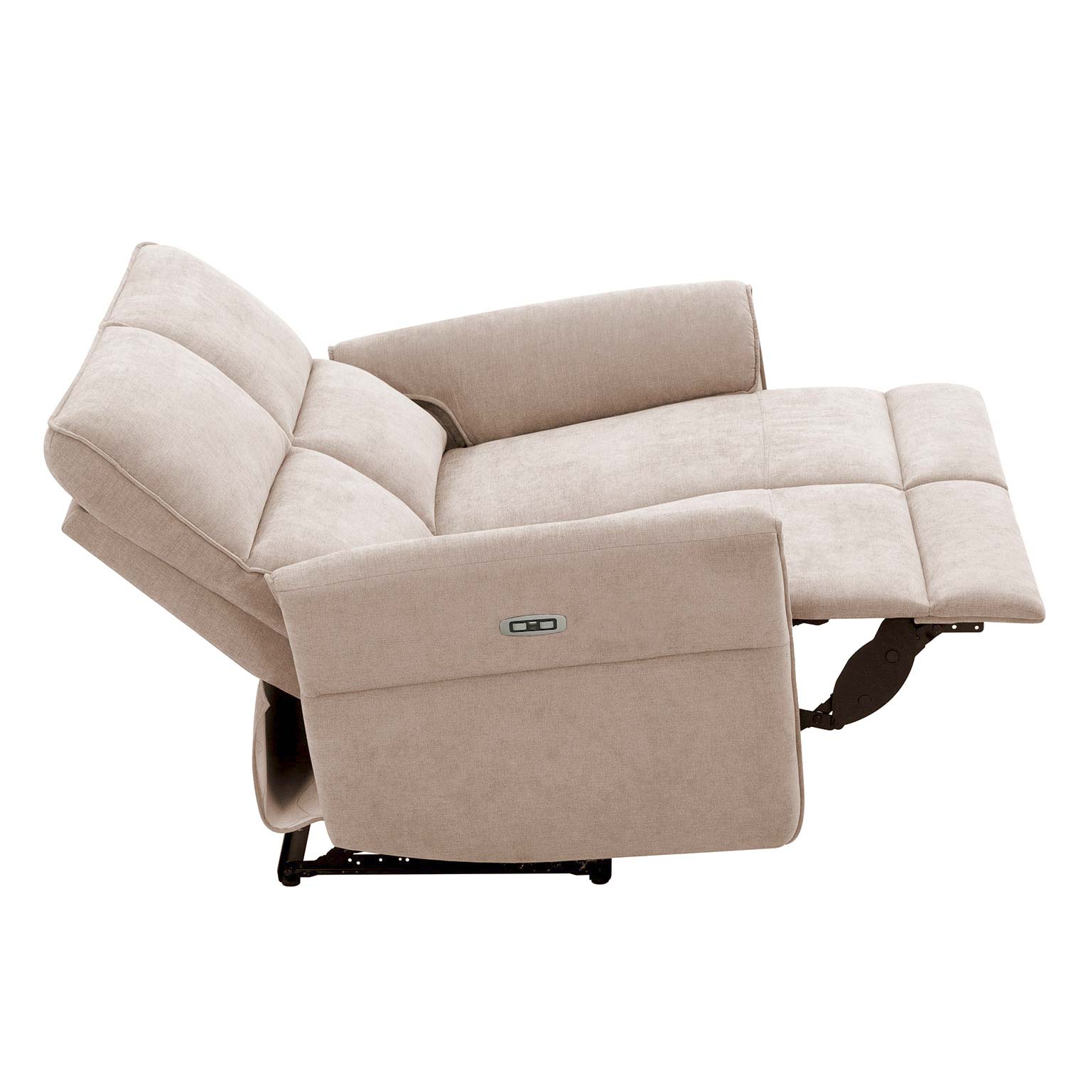 Sofa DAMIKA, 2 vietų elektrinė atlošiama, šviesiai ruda, 143 × 92 × 103 cm 3