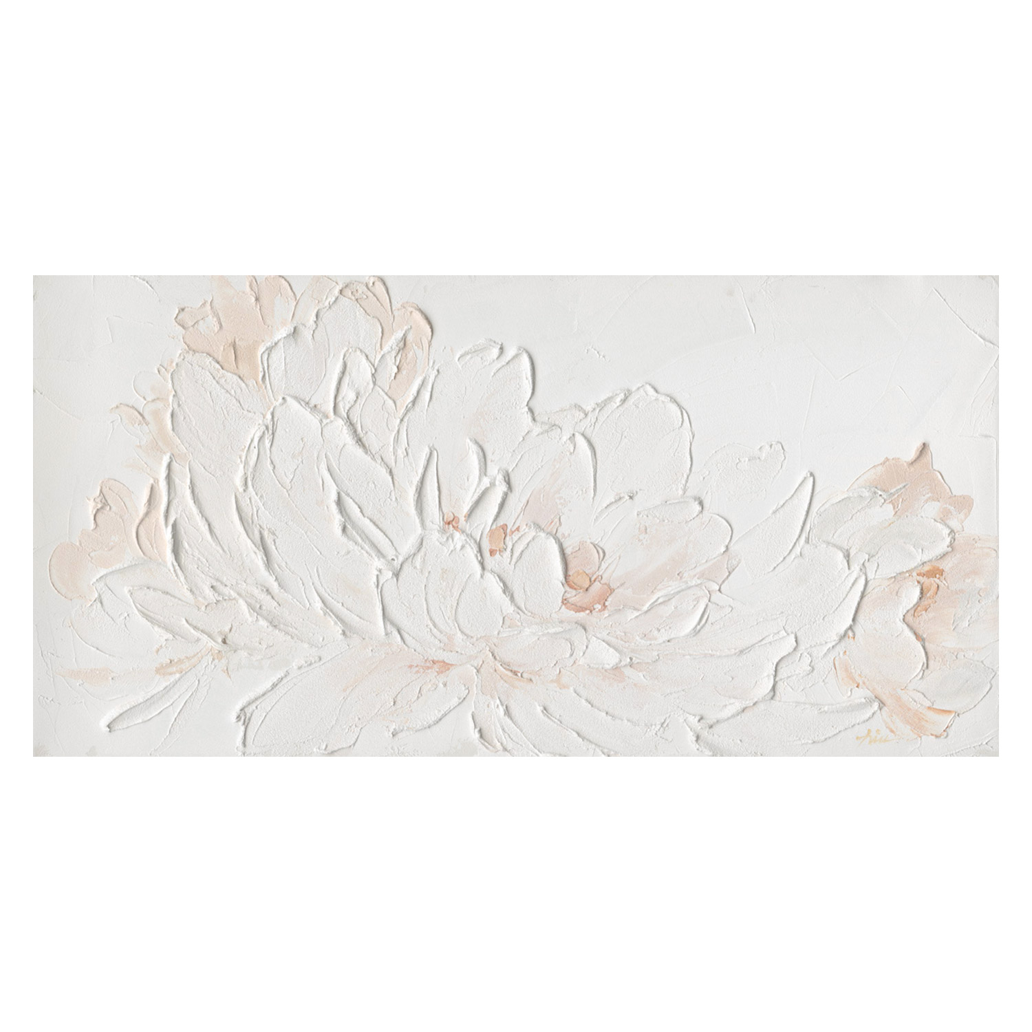 Aliejinis paveikslas Baltos žiedlapių 60 × 120 cm