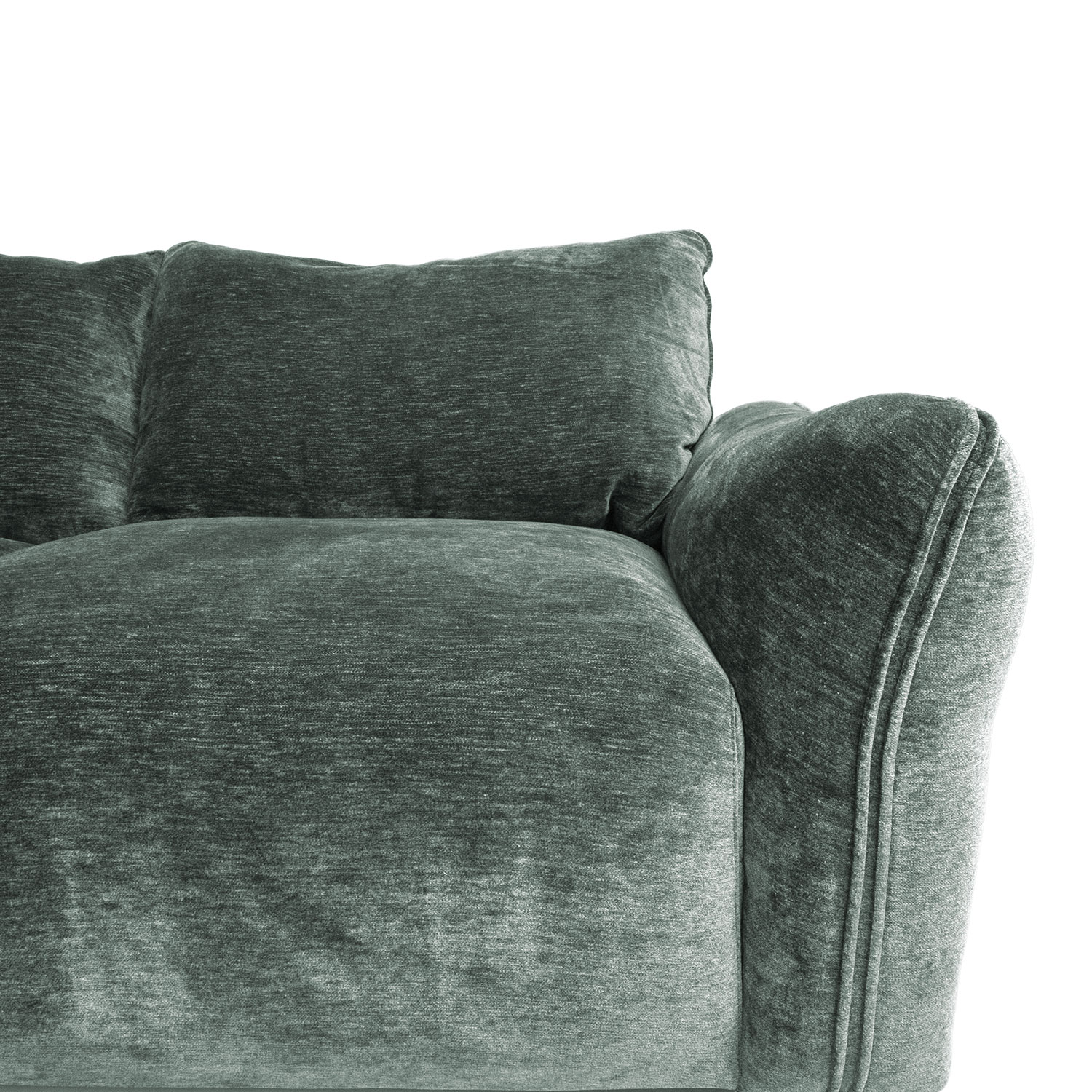 Kampinė sofa su pufu, mėtų žalios spalvos, 276 × 276 × 102 cm, aukštis 84 cm 3