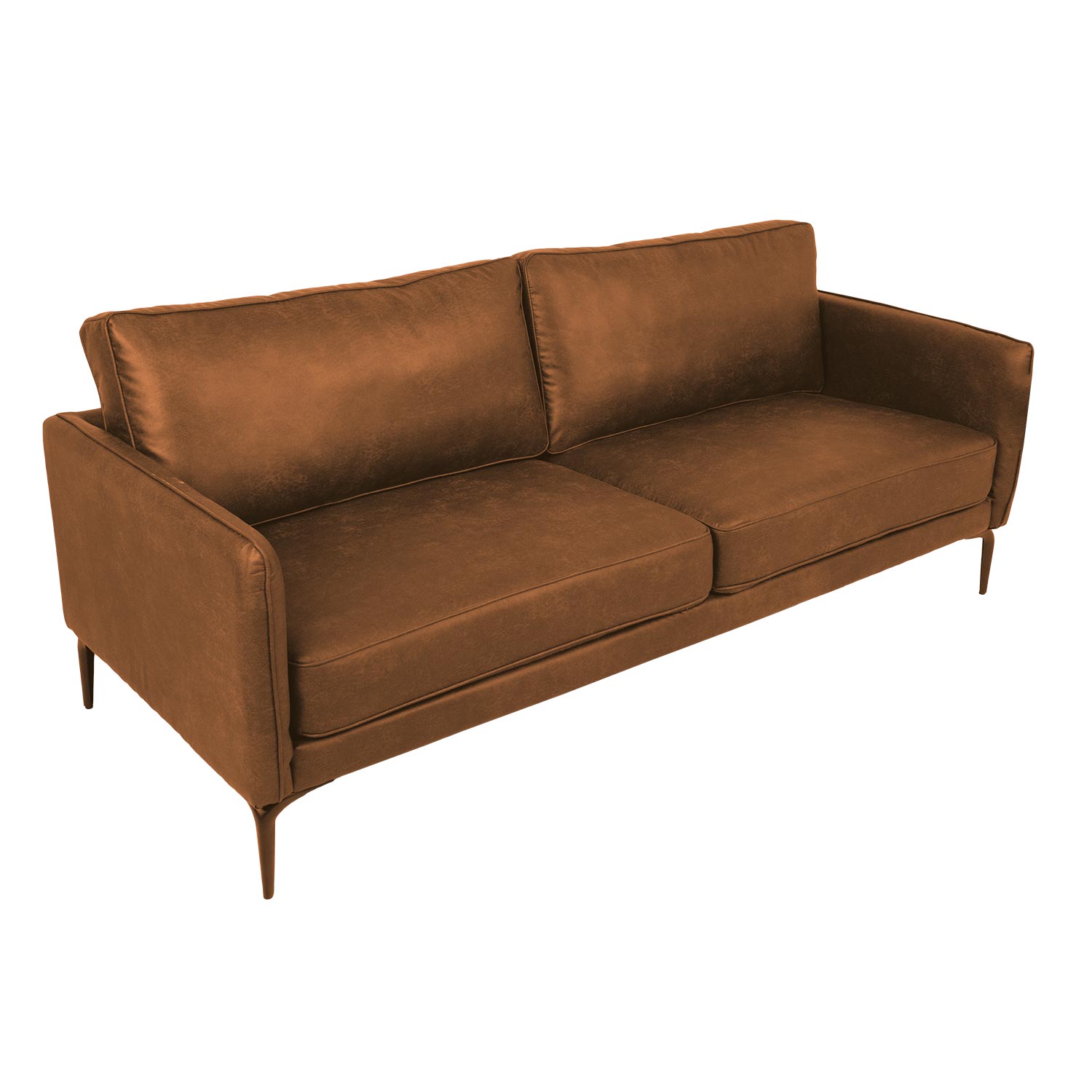 Sofa, ruda, 195 × 83 × 82 cm, 3 vietų
