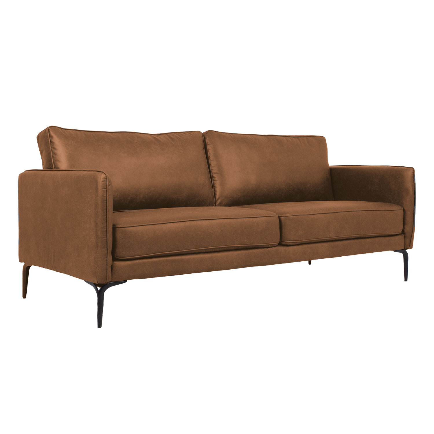 Sofa, ruda, 195 × 83 × 82 cm, 3 vietų