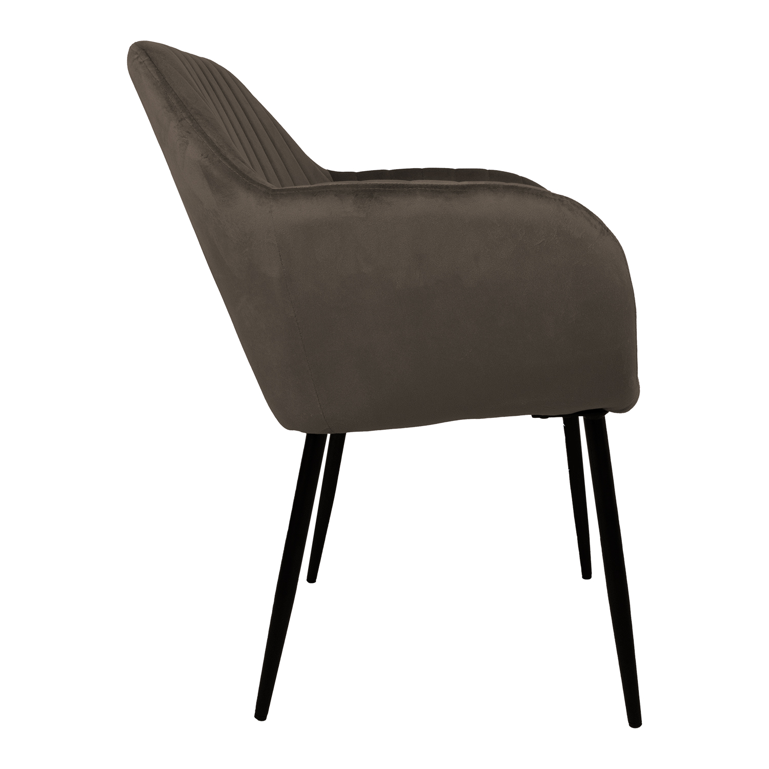 Kėdė, aksominė, rusvai pilka, 58 × 59 × 81 cm 2