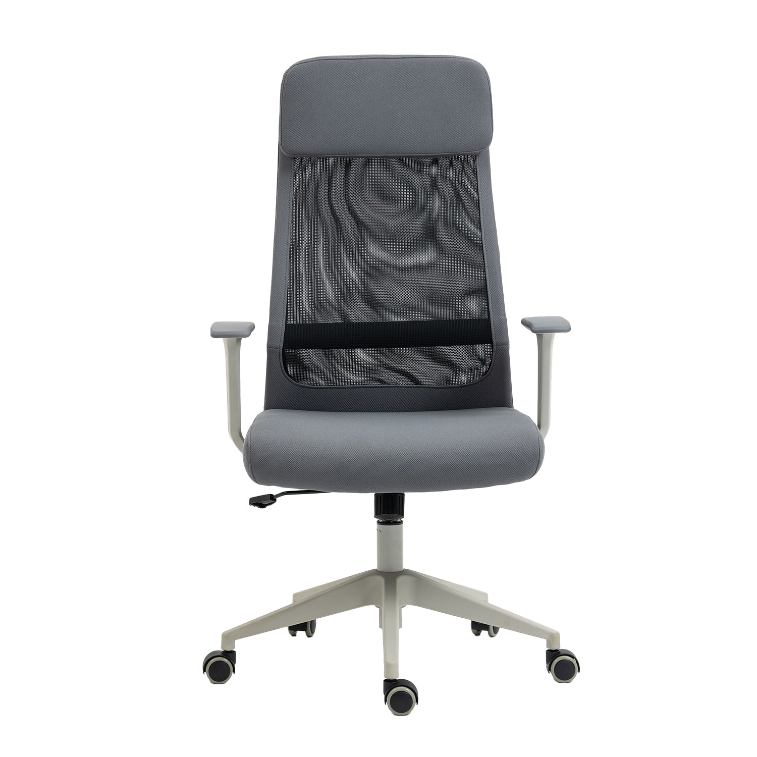 Biuro kėdė su sinchroniniu mechanizmu, pilka/juoda, 67 x 62 x 113–124 cm