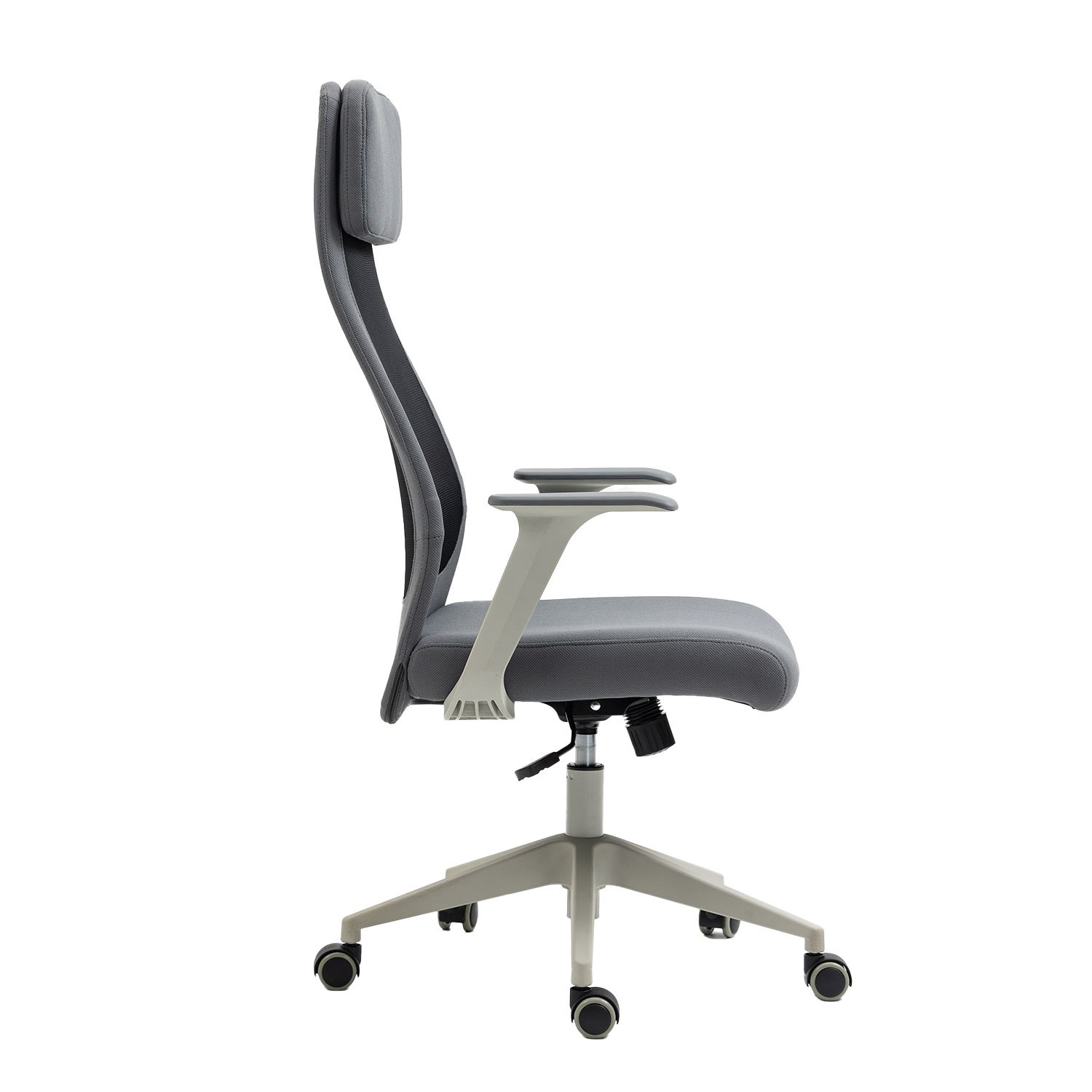 Biuro kėdė su sinchroniniu mechanizmu, pilka/juoda, 67 x 62 x 113–124 cm 2