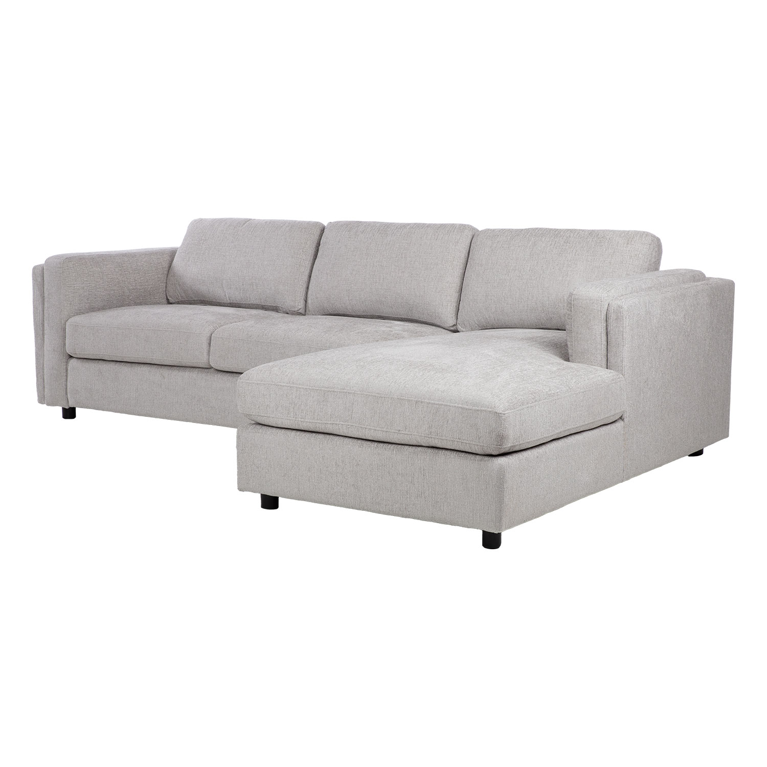 Kampinė sofa, dešininio kampo, pilka, 272 × 93/174 × 68/83 cm