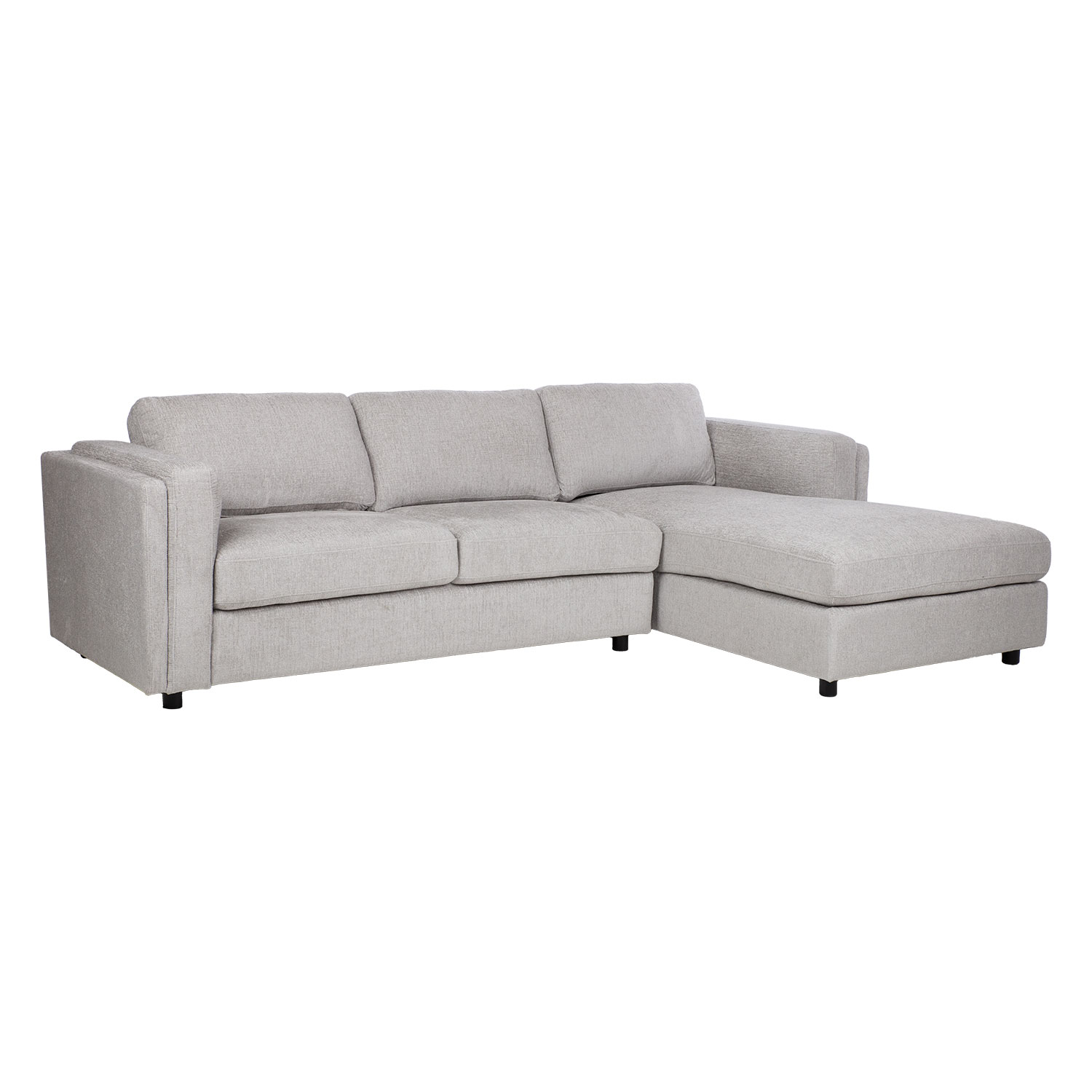 Kampinė sofa, dešininio kampo, pilka, 272 × 93/174 × 68/83 cm