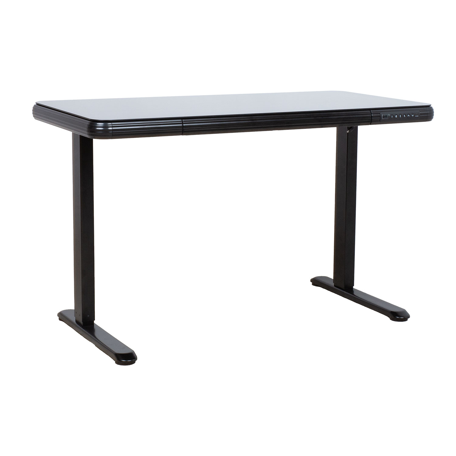 Reguliuojamo aukščio stalas ERGO FIT su 1 varikliu, juodas, 122 × 62 × 73,5–118 cm