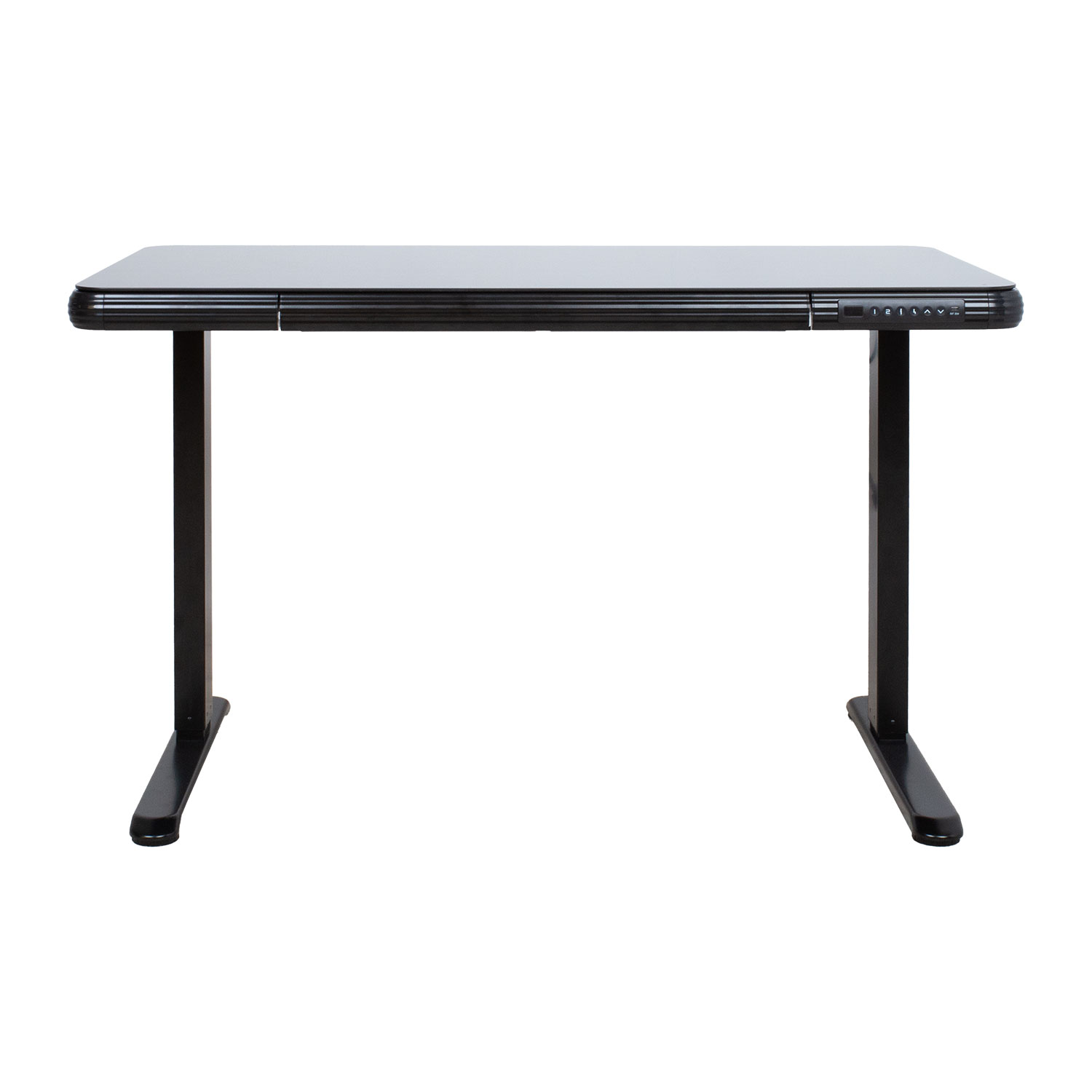 Reguliuojamo aukščio stalas ERGO FIT su 1 varikliu, juodas, 122 × 62 × 73,5–118 cm