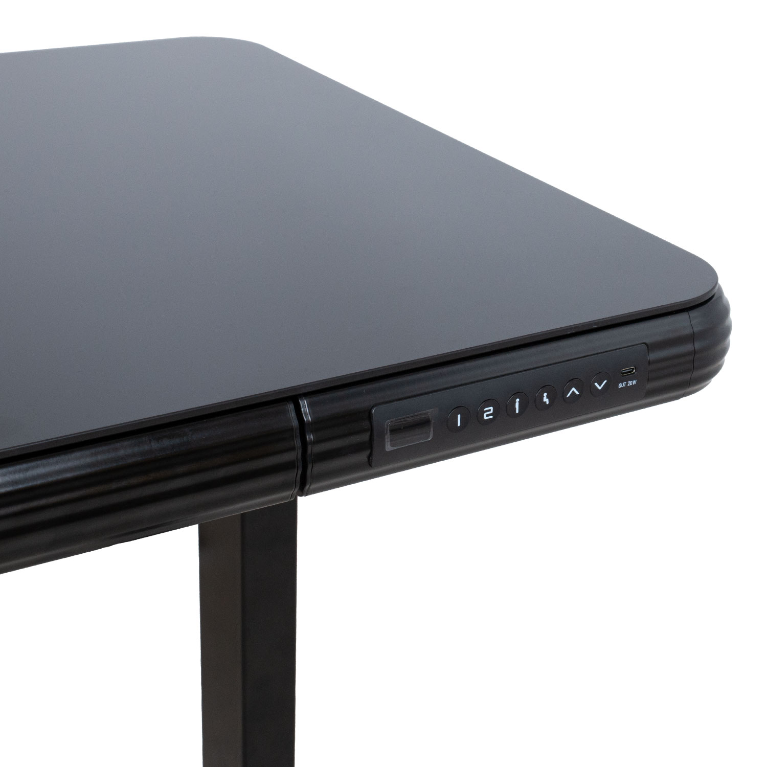 Reguliuojamo aukščio stalas ERGO FIT su 1 varikliu, juodas, 122 × 62 × 73,5–118 cm 3