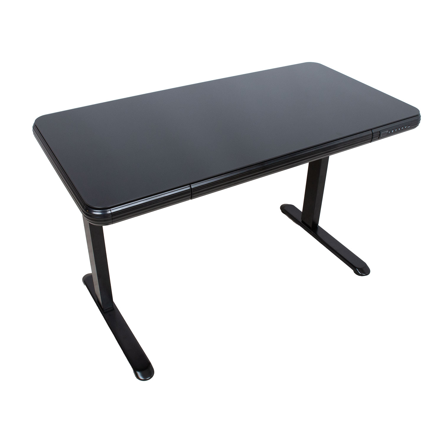 Reguliuojamo aukščio stalas ERGO FIT su 1 varikliu, juodas, 122 × 62 × 73,5–118 cm 2
