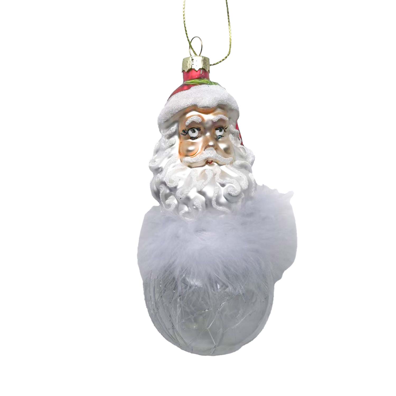 Kalėdinis eglutės žaisliukas, stiklinis, 14 cm