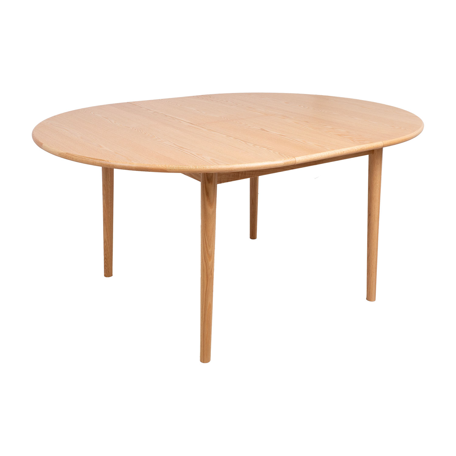 Ēdamistabas galds, paplašināms, ar dabīga ozola finieri, Ø100–132 × 75 cm 2