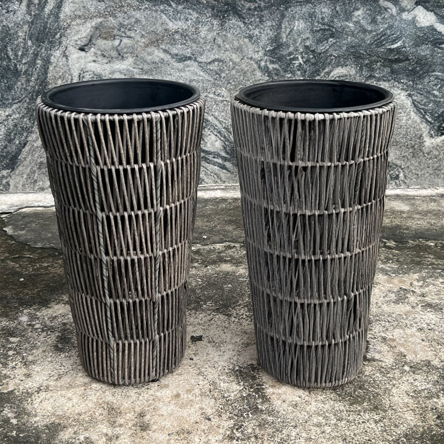 Vazono apdangalas, pilkas, Ø28 × 50 cm 2
