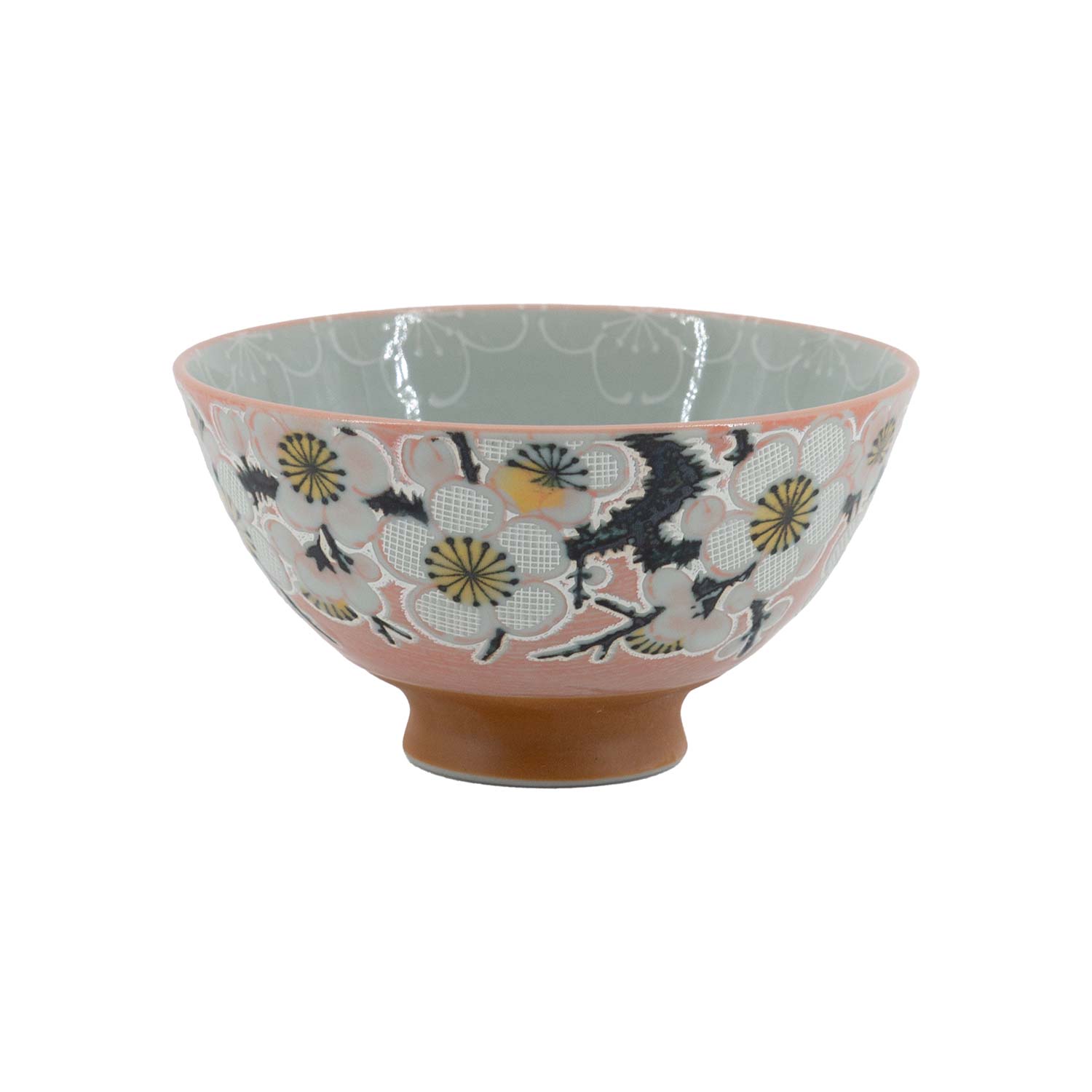 Porcelāna bļodiņa ar reljefu ķiršu ziedu rakstu, rozā, Ø 11,5 x 6 cm