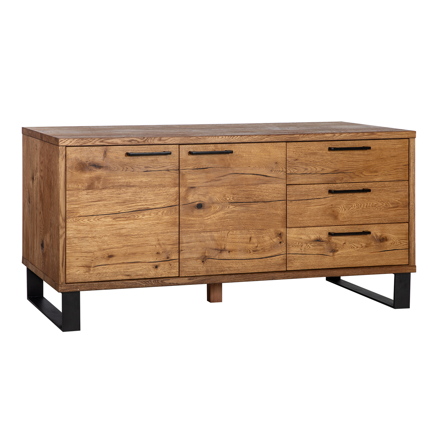 Komoda su 2 durimis ir 3 stalčiais, 175 × 45 × 73 cm
