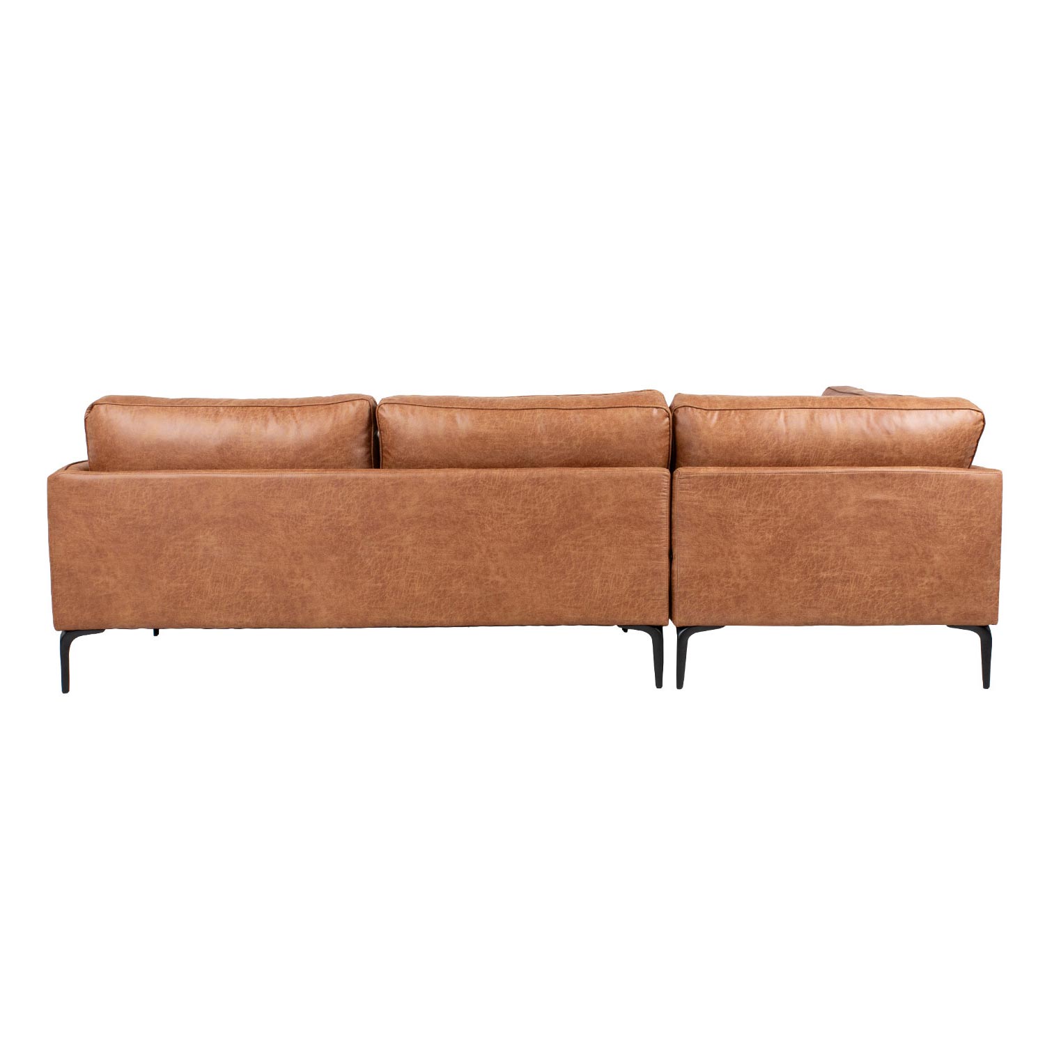 Kampinė sofa, kairinė, ruda, 257 × 168/83 × 82 cm 3