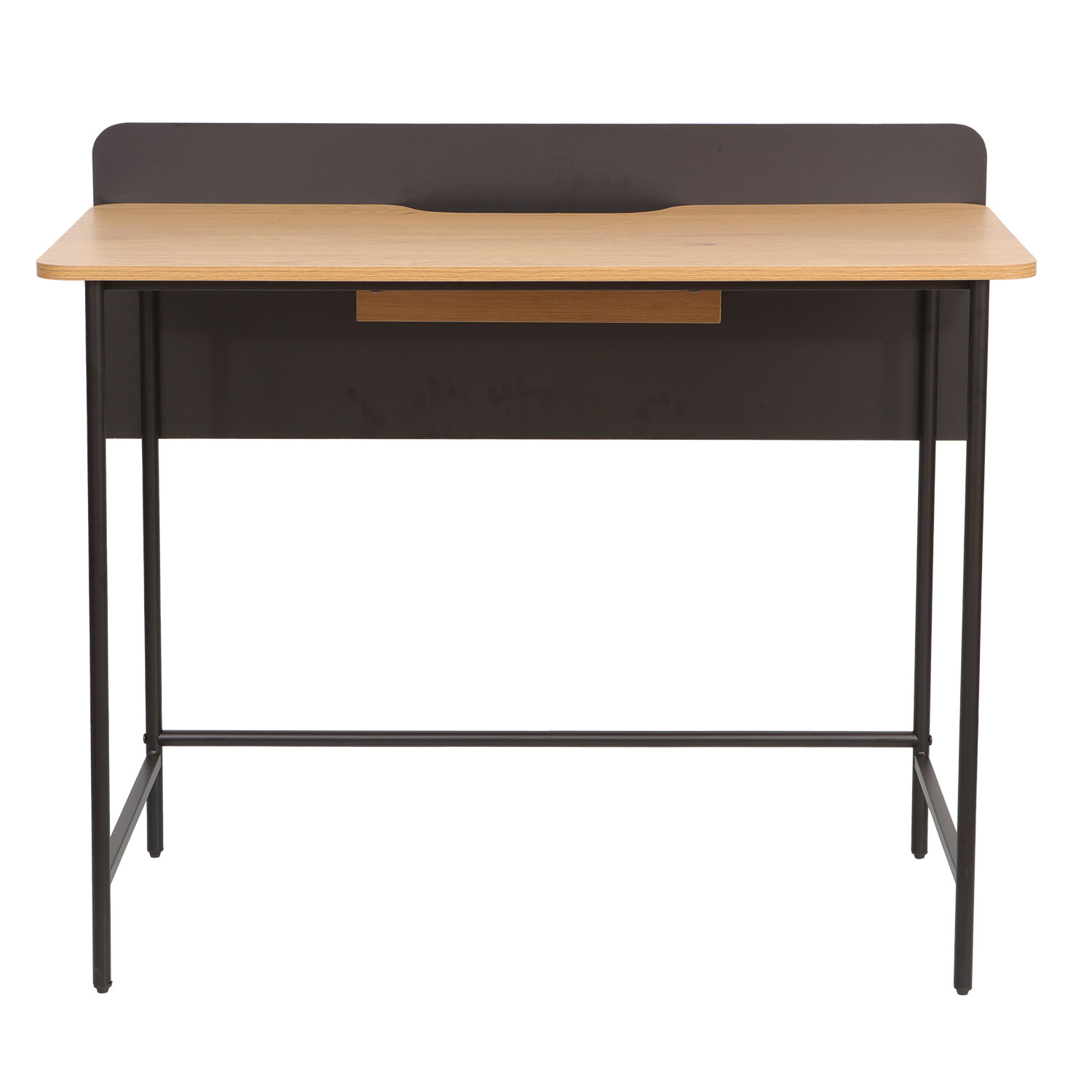 Konsolinis stalas, uosio/juodos spalvos, 100 × 49,5 × 85 cm