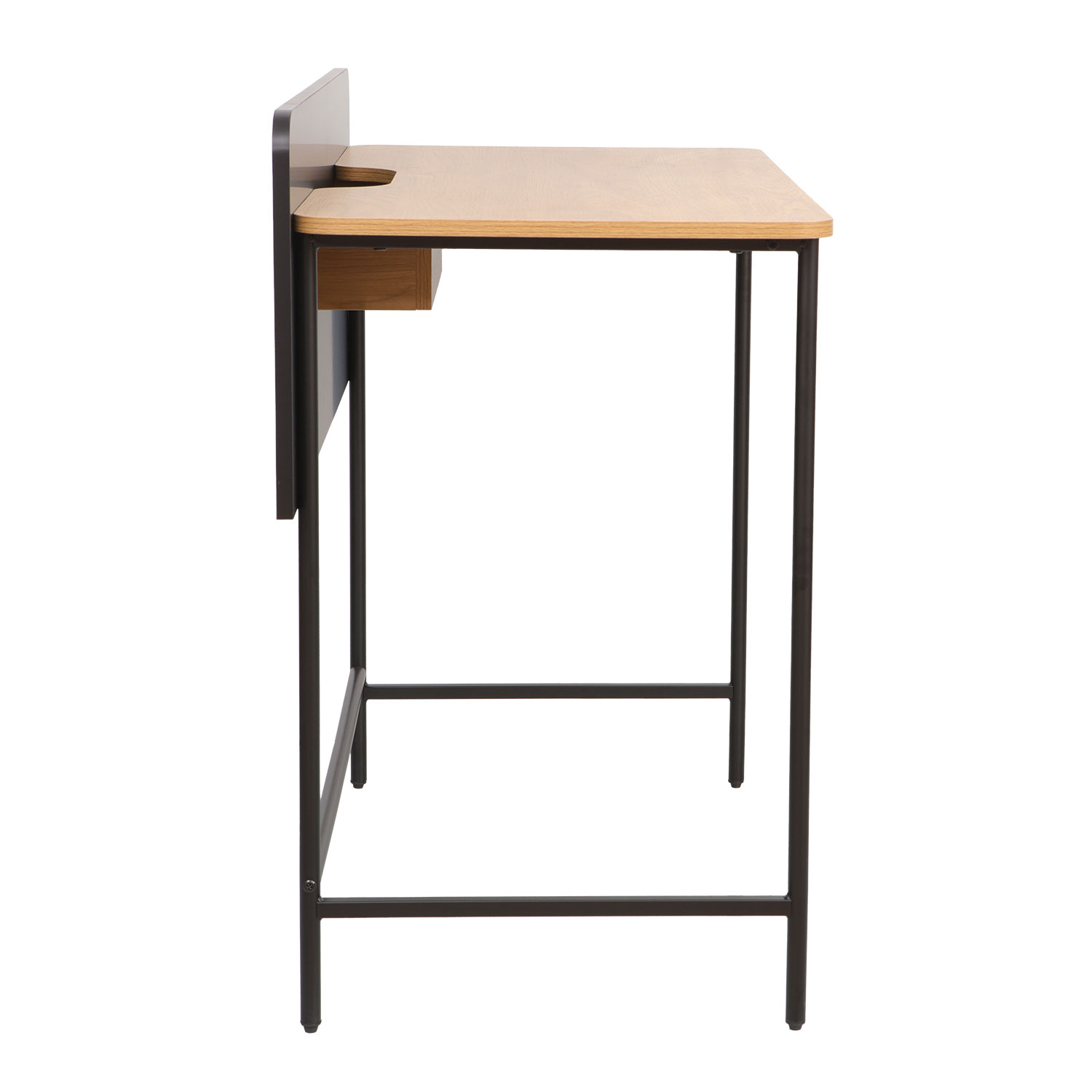Konsolinis stalas, uosio/juodos spalvos, 100 × 49,5 × 85 cm 2