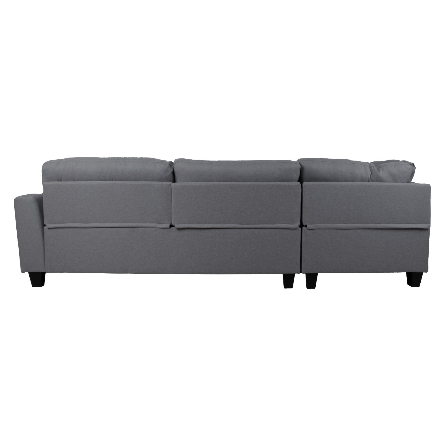 Kampinė sofa su kairiuoju kampu, tamsiai pilka, 268 × 158/83 × 88 cm 3