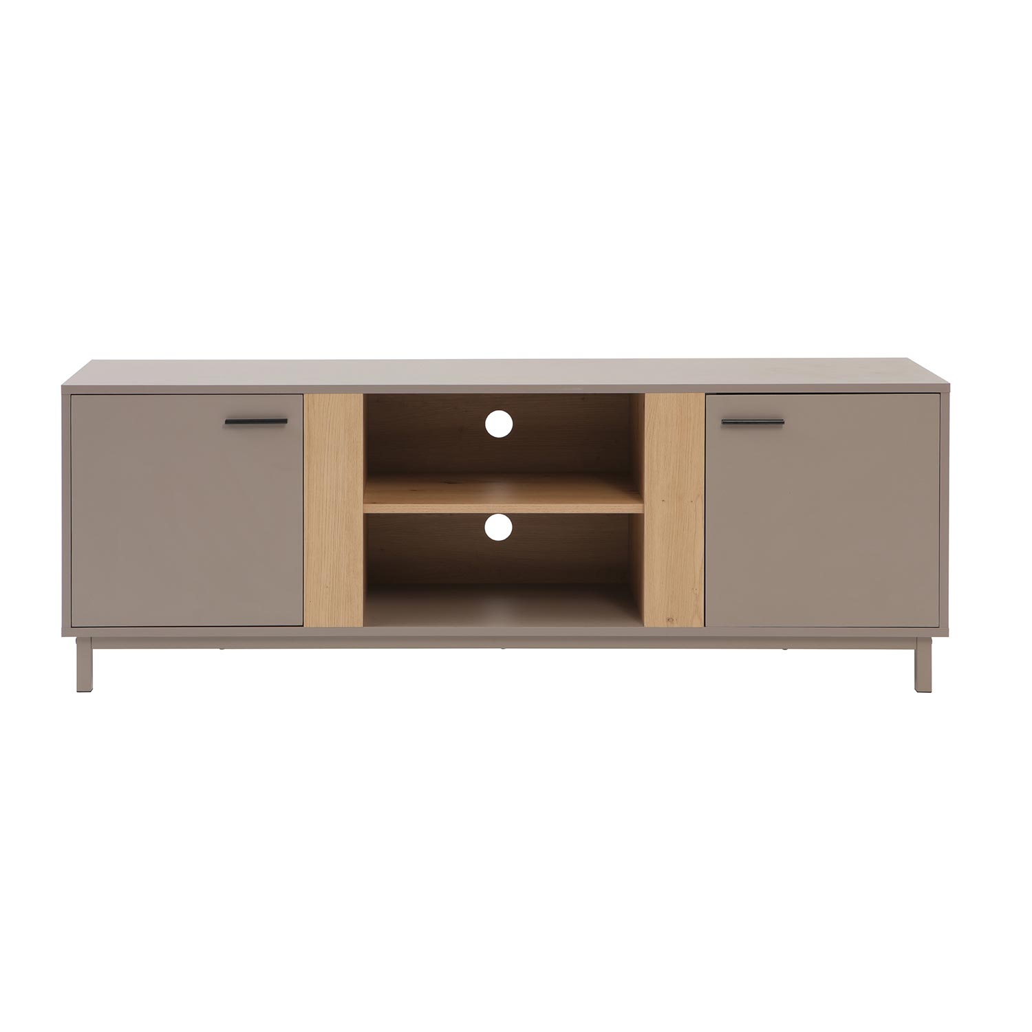 TV staliukas, 2 durys, taupe, 150 × 40 × 53 cm