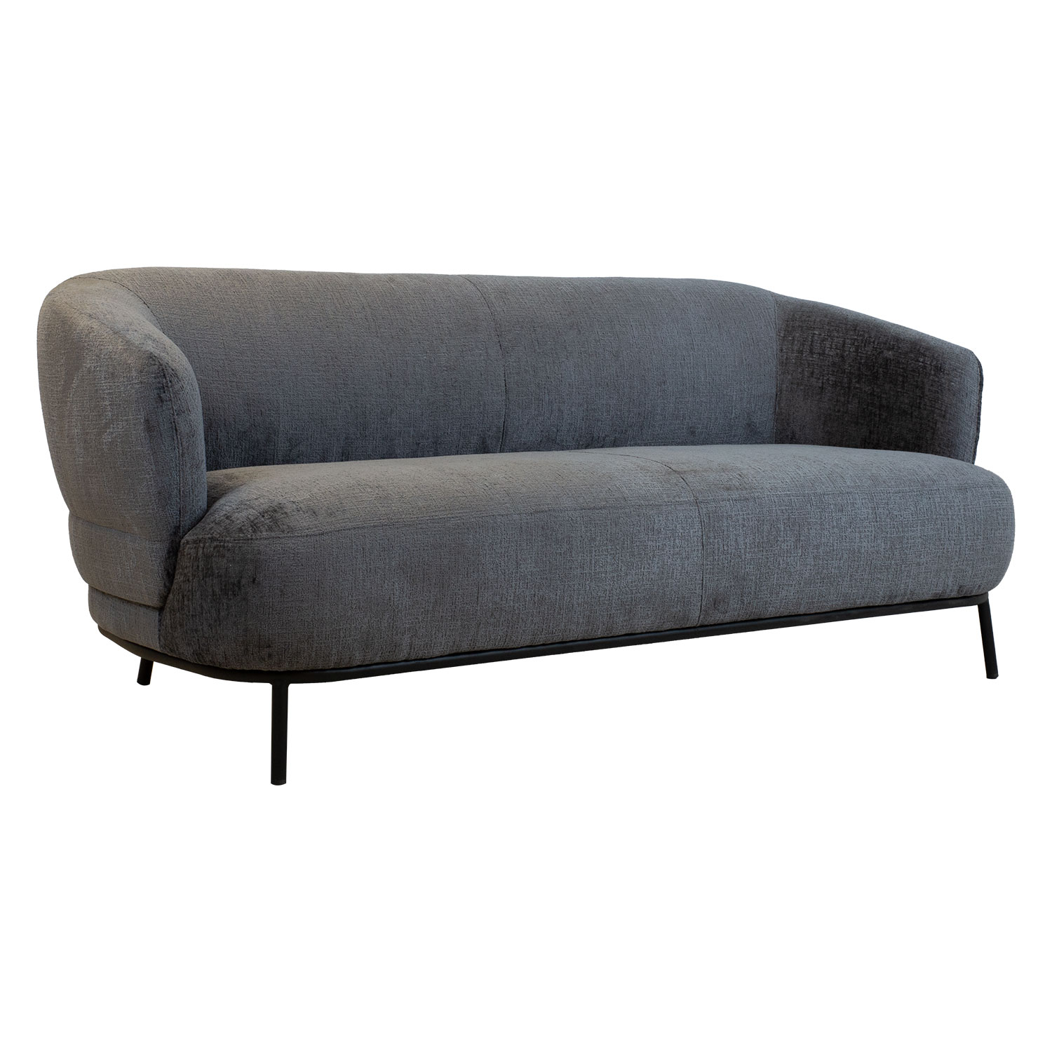 Sofa, 2,5 vietų, tamsiai pilka, 200 × 84 × 82 cm