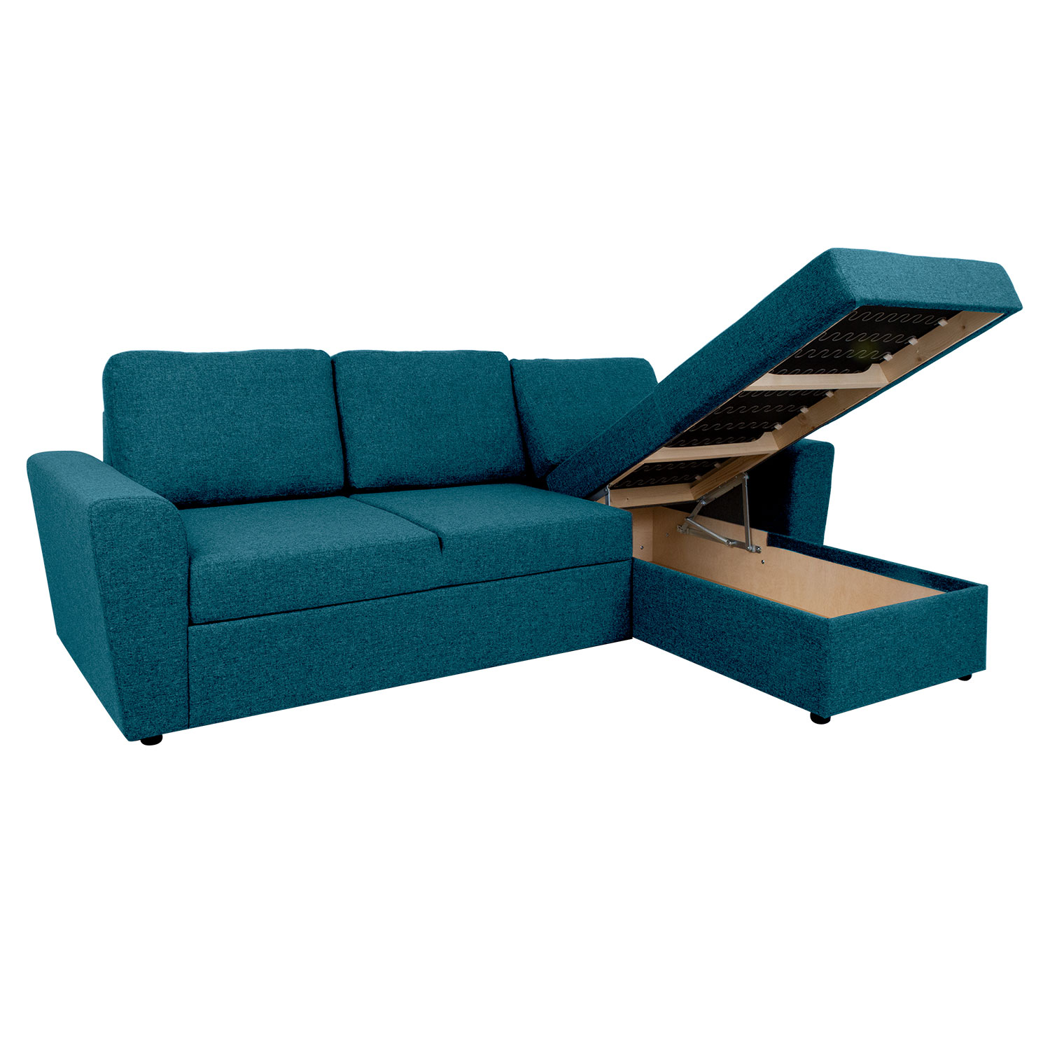 Kampinė sofa-lova INGMAR su daiktadėže ir keičiamu kampu, žalia, 242 × 168/92 × 92 cm 2