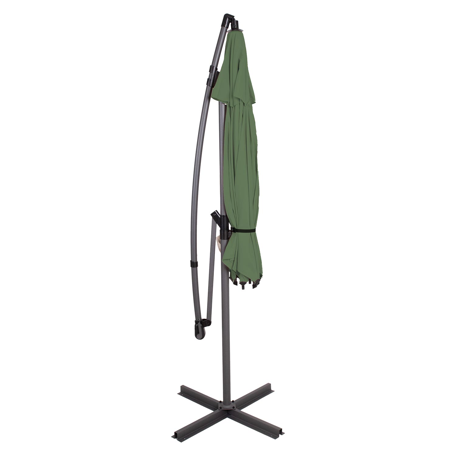 Sodo skėtis MALTA, pasukamas 360°, žalias, Ø 3 m