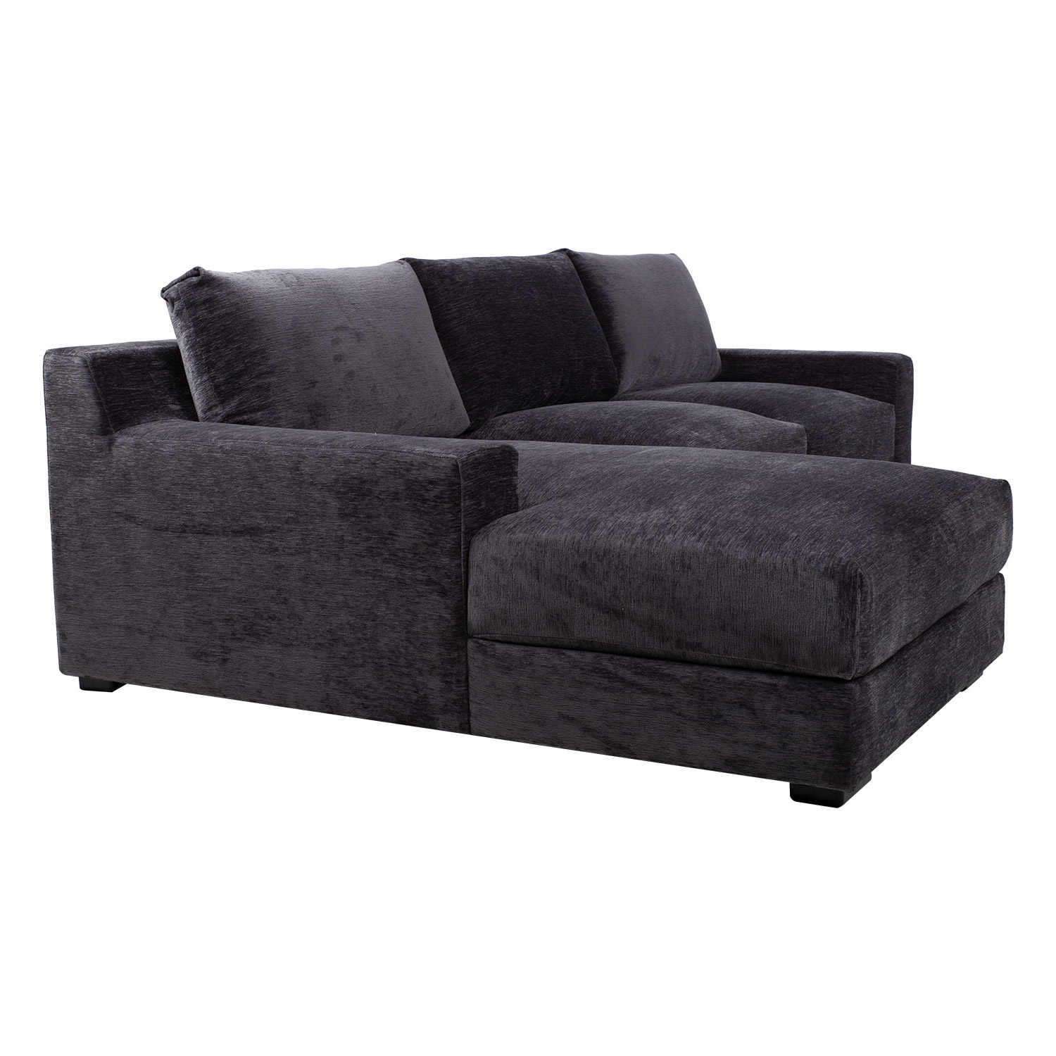 Kairinė kampinė sofa su kišeninėmis spyruoklėmis, tamsiai pilka, 282 × 100/171 × 88 cm 3