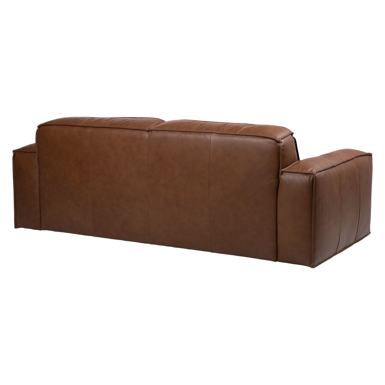 Sofa, 3 vietų, natūralios odos, ruda, 200 × 95 × 72 cm 3