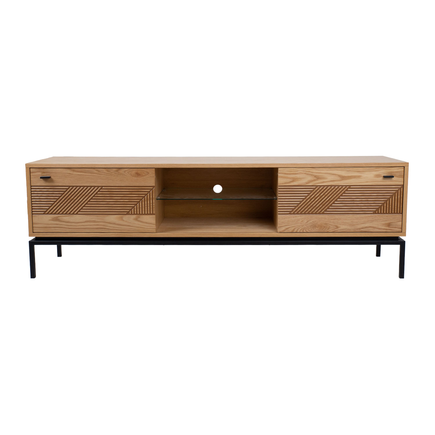 TV staliukas, 2 durų, šviesaus ąžuolo, 180 × 40 × 55 cm