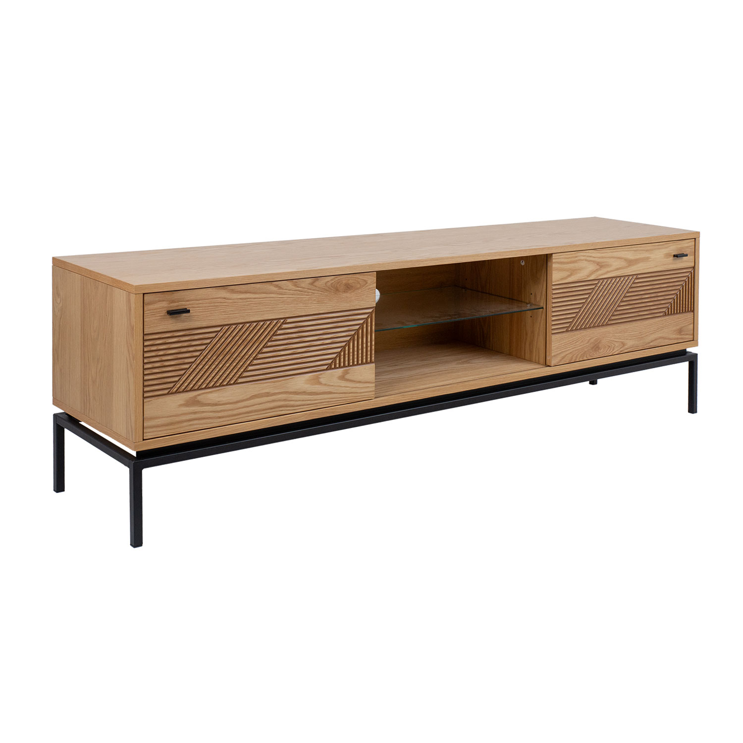 TV staliukas, 2 durų, šviesaus ąžuolo, 180 × 40 × 55 cm