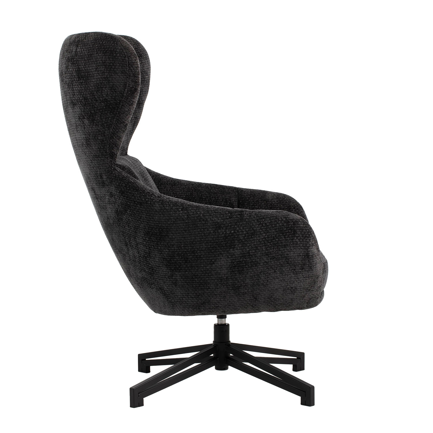Fotelis LIONEL, besisukantis 360°, pilkas, 75 × 80 × 110 cm 2