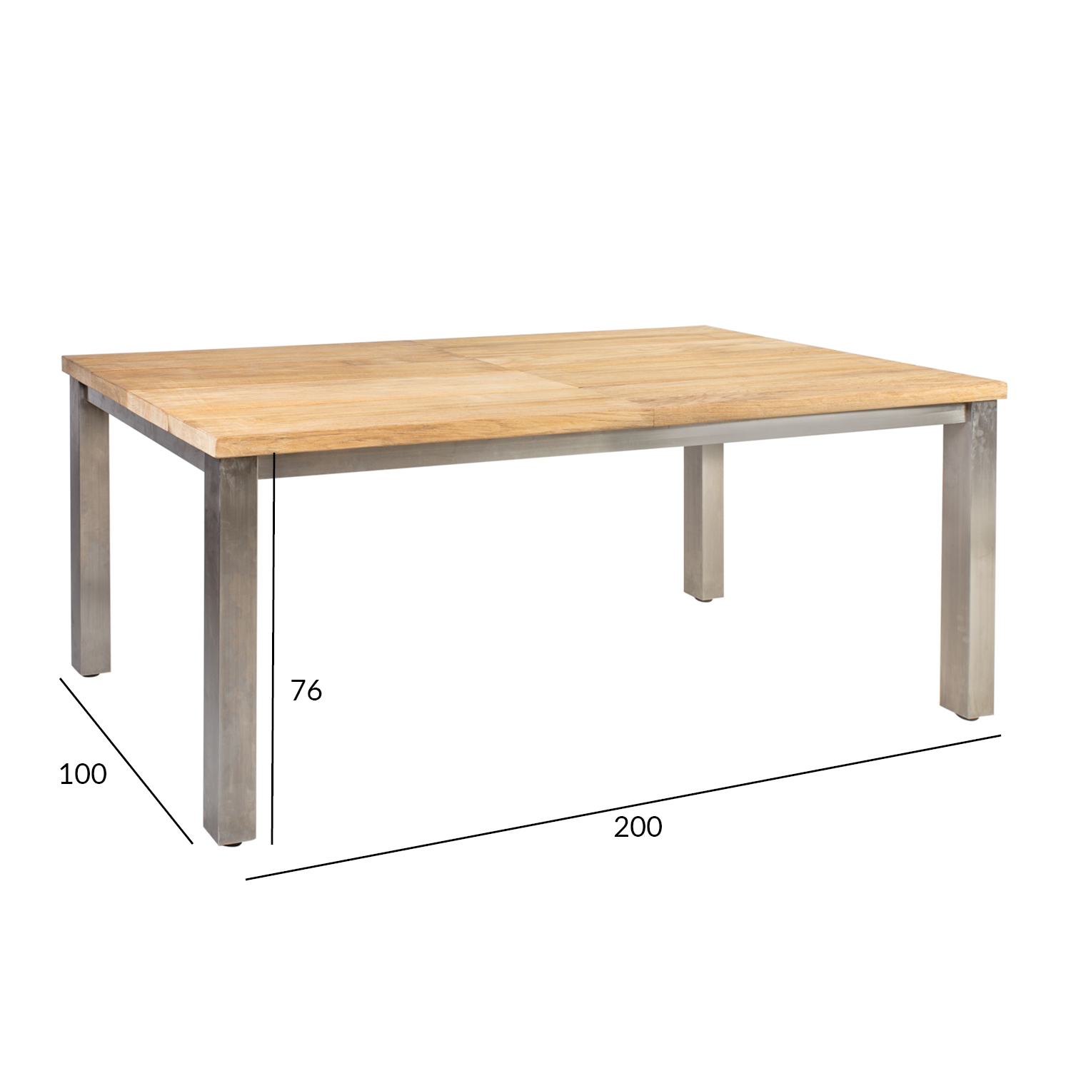 Lauko stalas su stalviršiu, prailginamas, 200–300 × 100 × 76 cm