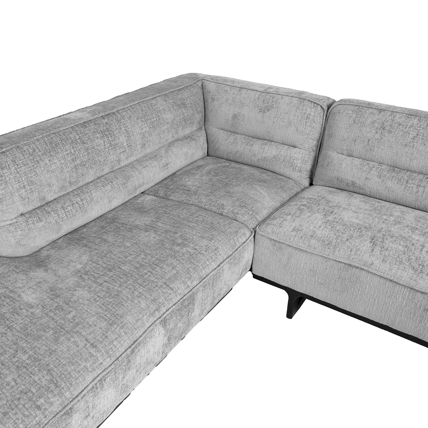 Kampinė sofa, kairinė, pilka, 272 × 240/95 × 79 cm 3