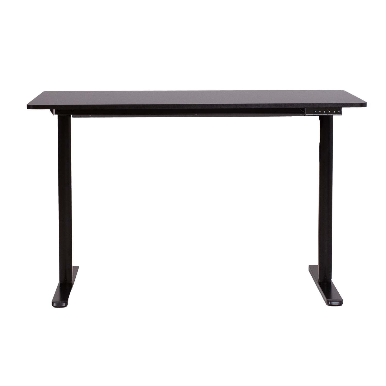 Reguliuojamo aukščio stalas su 1 varikliu, juodas, 120 × 60 × 72,5–117,5 cm