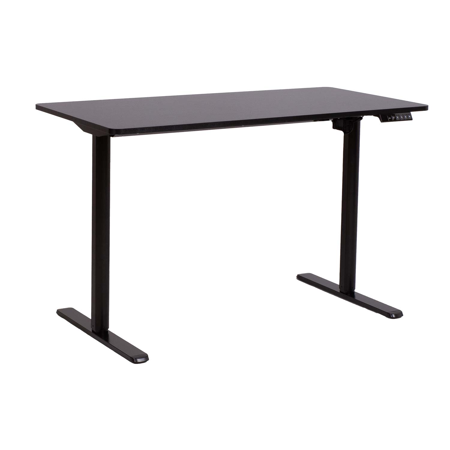 Reguliuojamo aukščio stalas su 1 varikliu, juodas, 120 × 60 × 72,5–117,5 cm