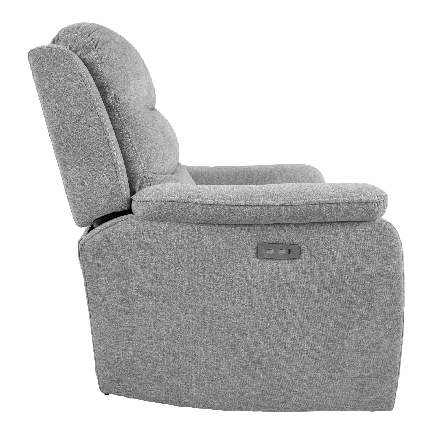 Elektrinis atlošiamas fotelis MIMI su USB jungtimi, šviesiai pilkas, 92 x 93 x 102 cm 3