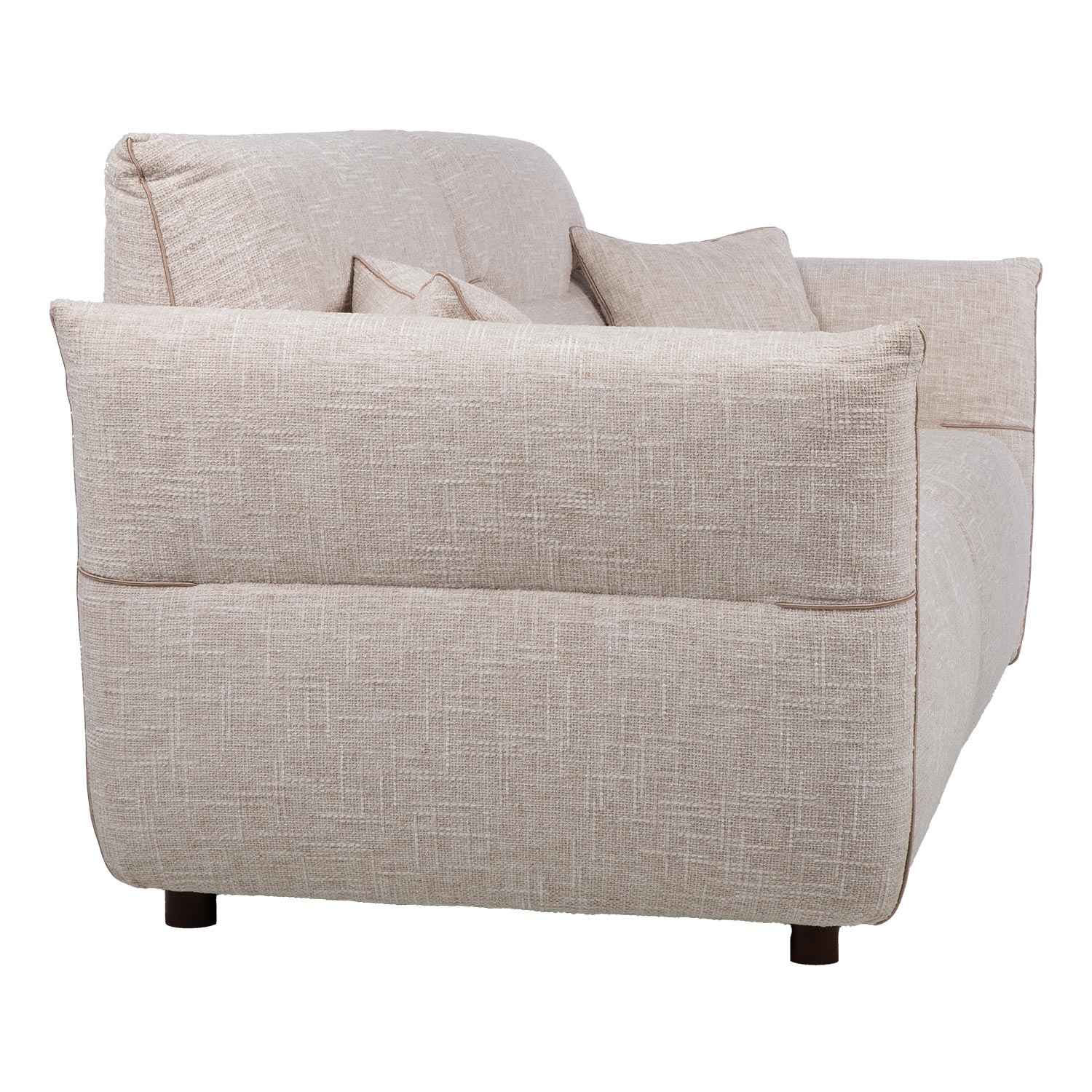 Sofa, 3 vietų, reguliuojamo posvyrio porankiais, avižų baltumo, 220 × 100 × 92 cm 2